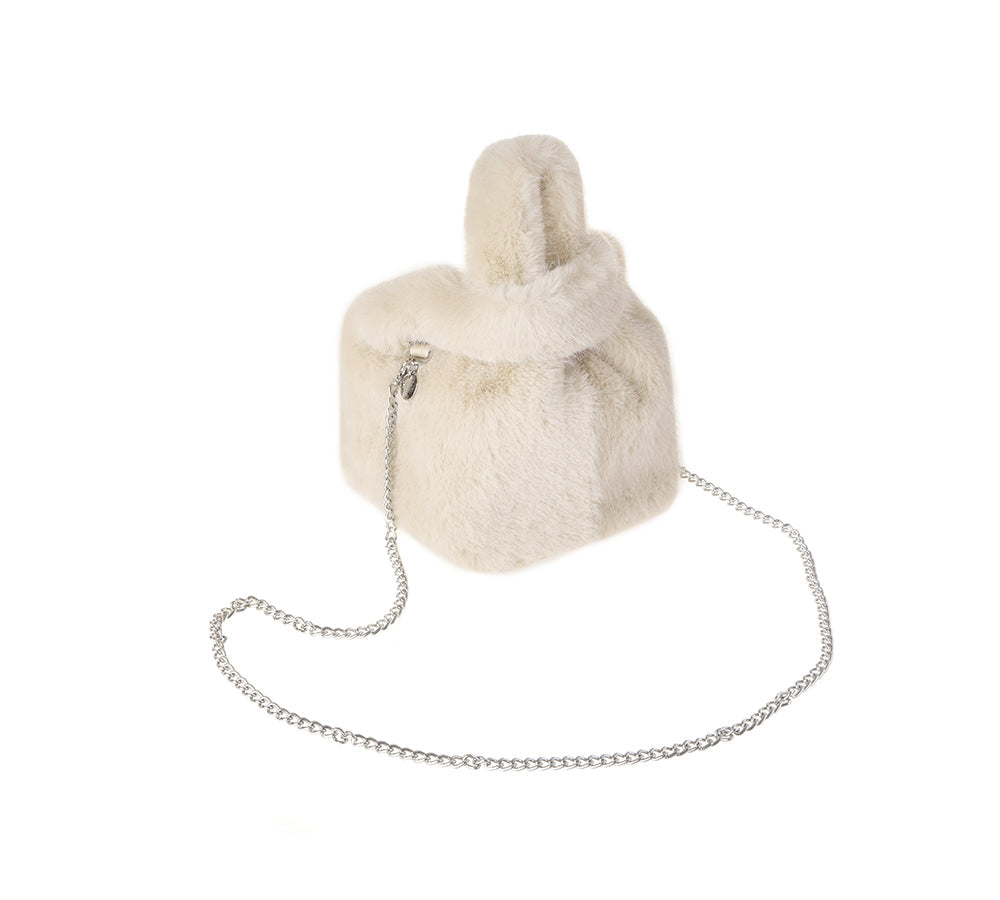 AUSTRALIAN SHEPHERD Women Fluffy Chain Over Shoulder Handbag Moor