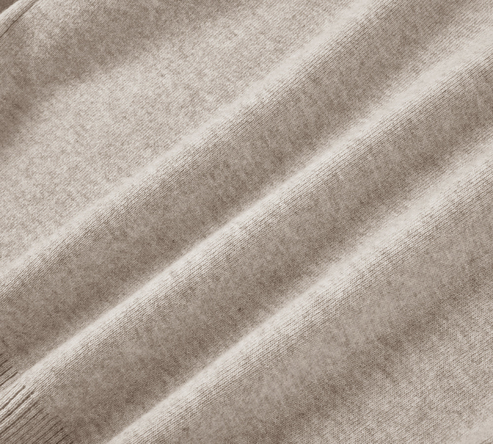 EVERAU 100% Wool Cardigan Knit Zip Hoodie Tanno