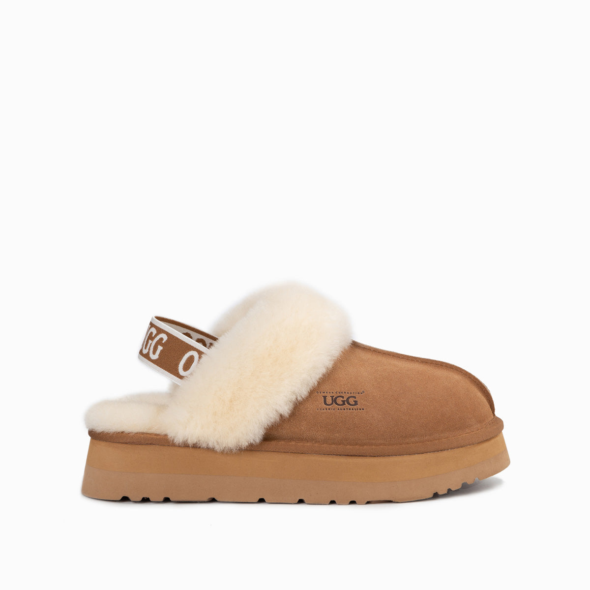 Ugg Platform Slipper (Elastic Backstrap)-Slippers-PEROZ Accessories