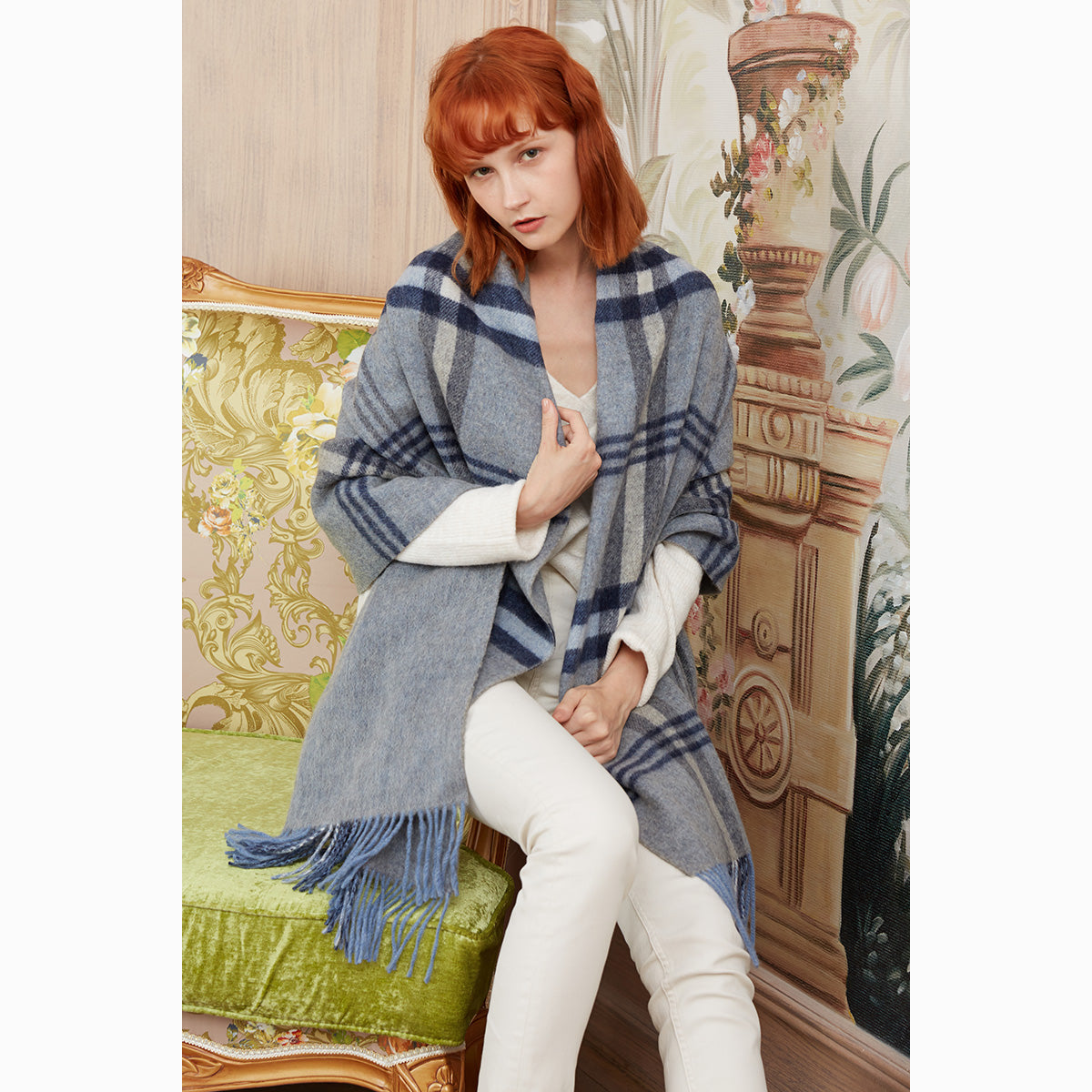 Ugg 100% Australian Merino Wool Reversible Wrap Slate Grey-Wrap-PEROZ Accessories