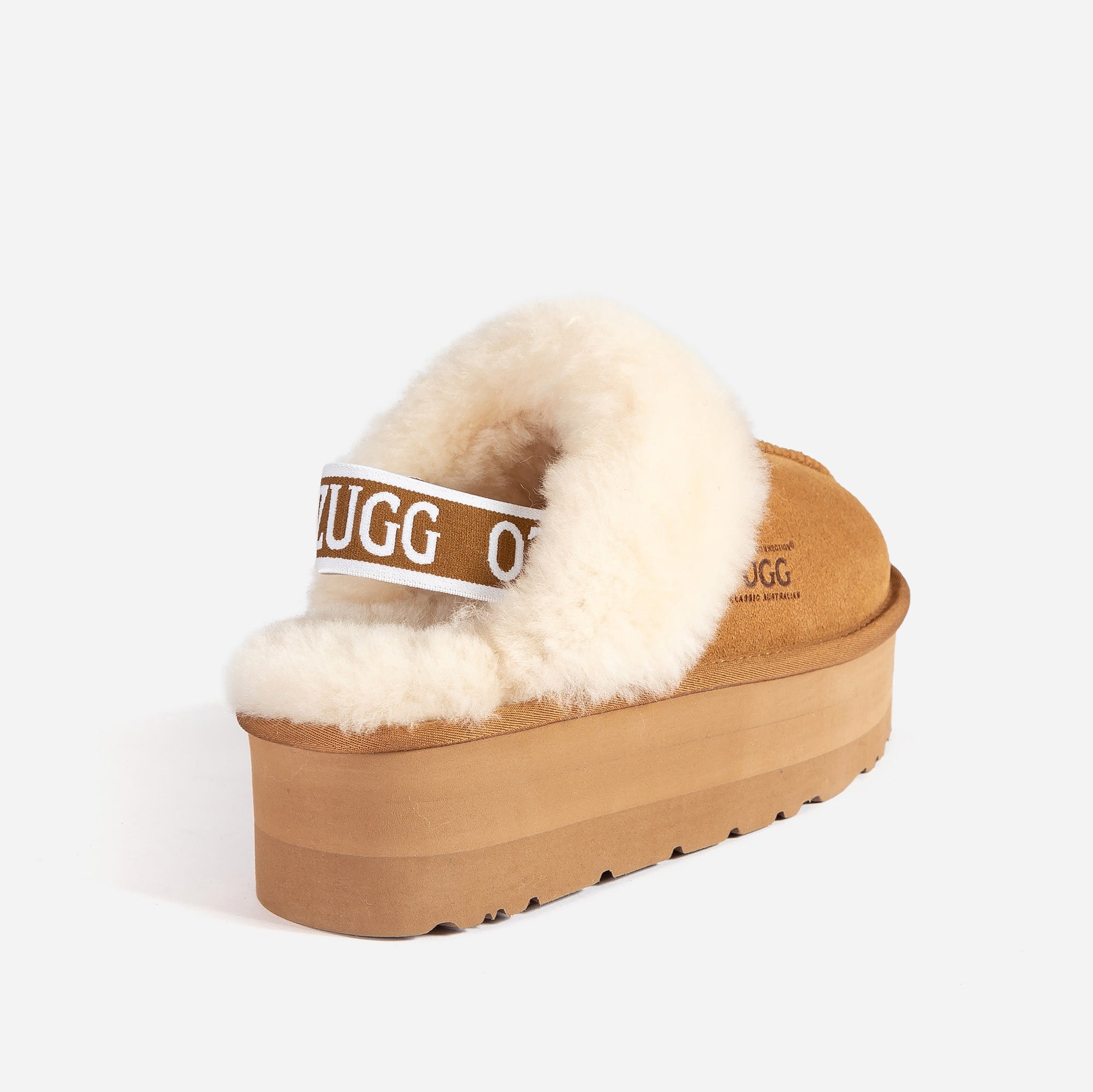 Ugg High Platform Slipper (Elastic Backstrap) (5cm)-LADIES UGG-PEROZ Accessories
