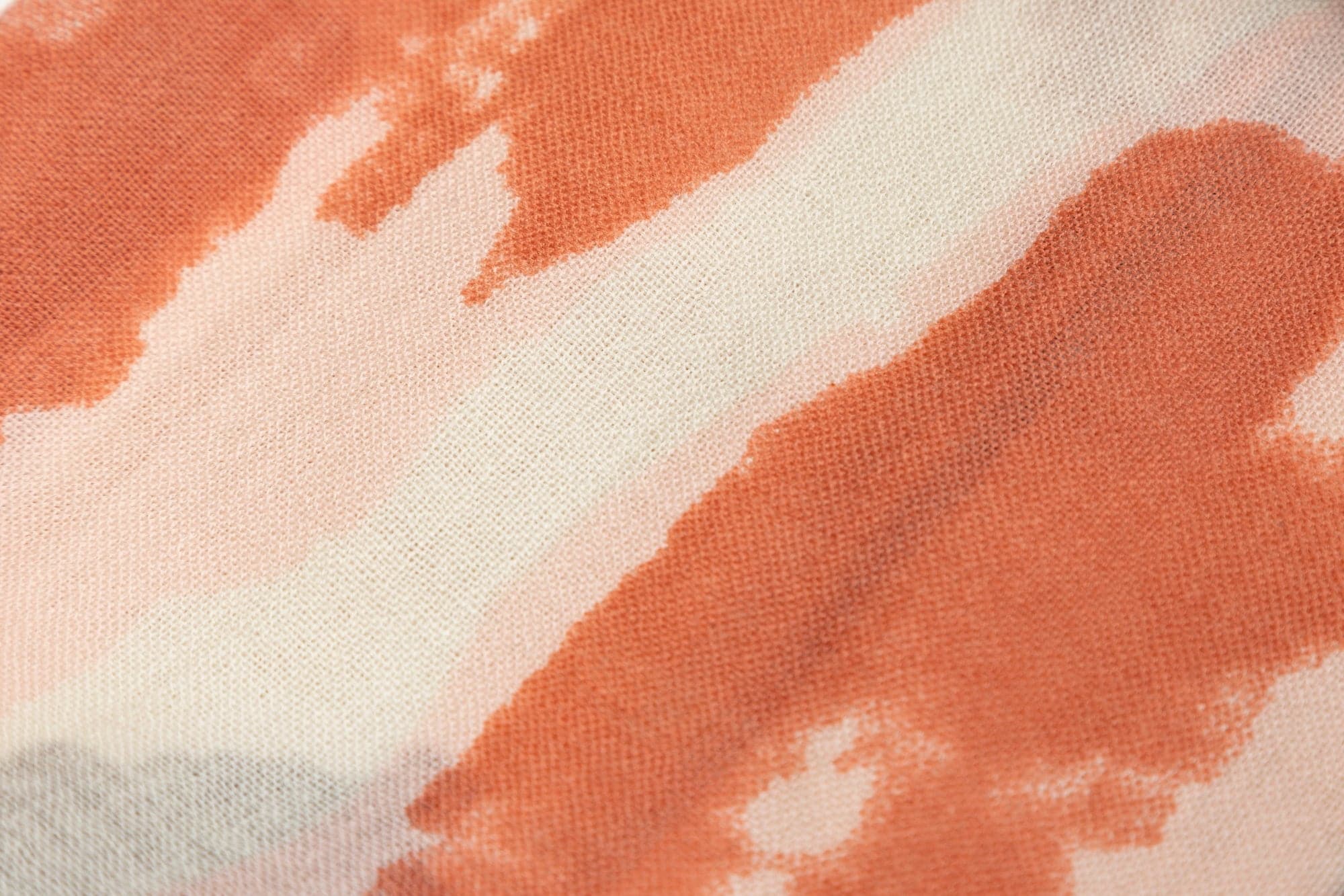 100% Australian Wool Print Scarf Orange and Grey-Scarves-PEROZ Accessories