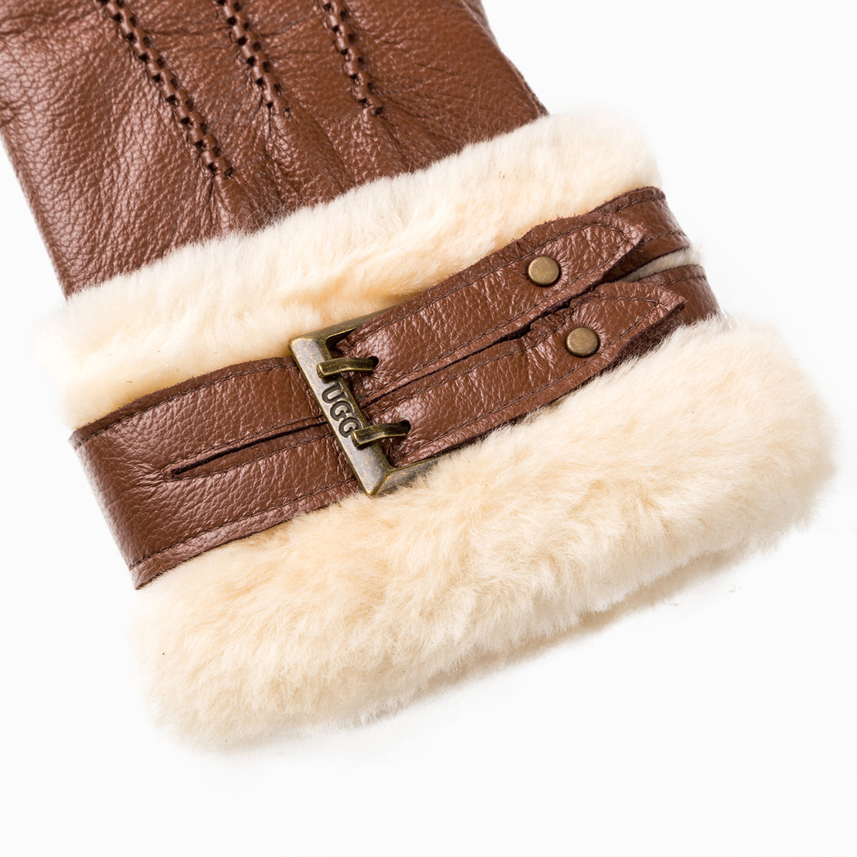 Ugg Lamb Skin Cuff Glove-Gloves-PEROZ Accessories