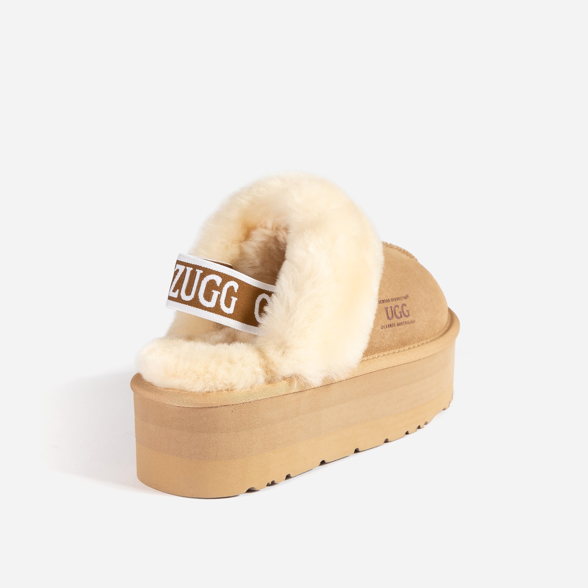 Ugg High Platform Slipper (Elastic Backstrap) (5cm)-LADIES UGG-PEROZ Accessories