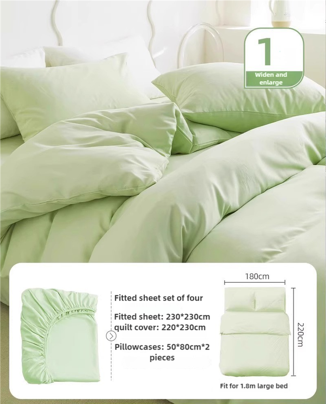4 Packaging Green Disposable Travel Bedding Set - Waterproof & Clean, Soft Non-Woven Fabric, 4 Pieces Set for Twin Beds-Home & Garden > Bedding > Bed Sheets-PEROZ Accessories