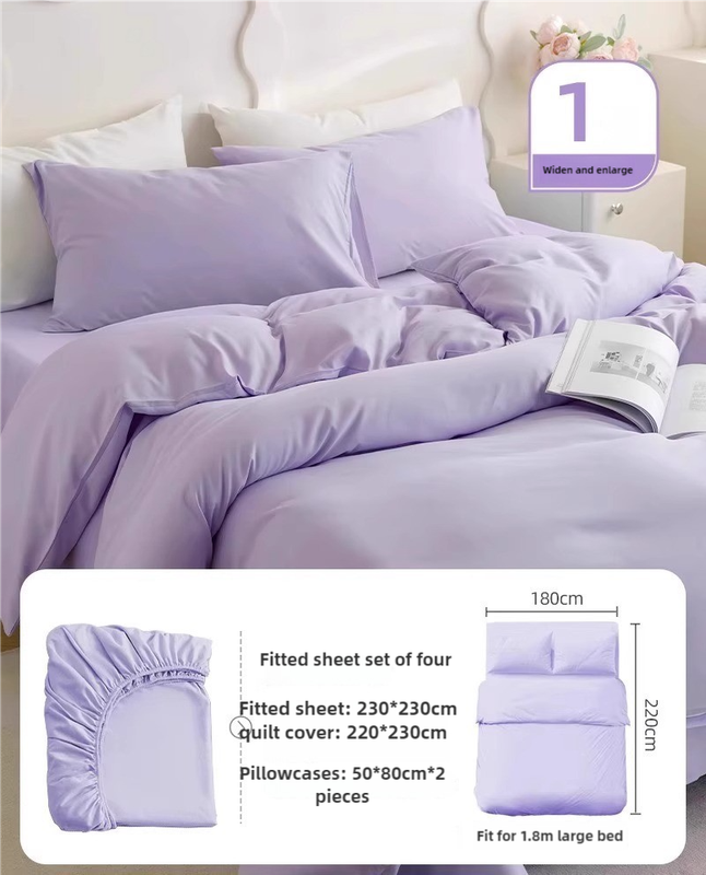 4 Packaging Purple Disposable Travel Bedding Set - Waterproof & Clean, Soft Non-Woven Fabric, 4 Pieces Set for Twin Beds-Home & Garden > Bedding > Bed Sheets-PEROZ Accessories