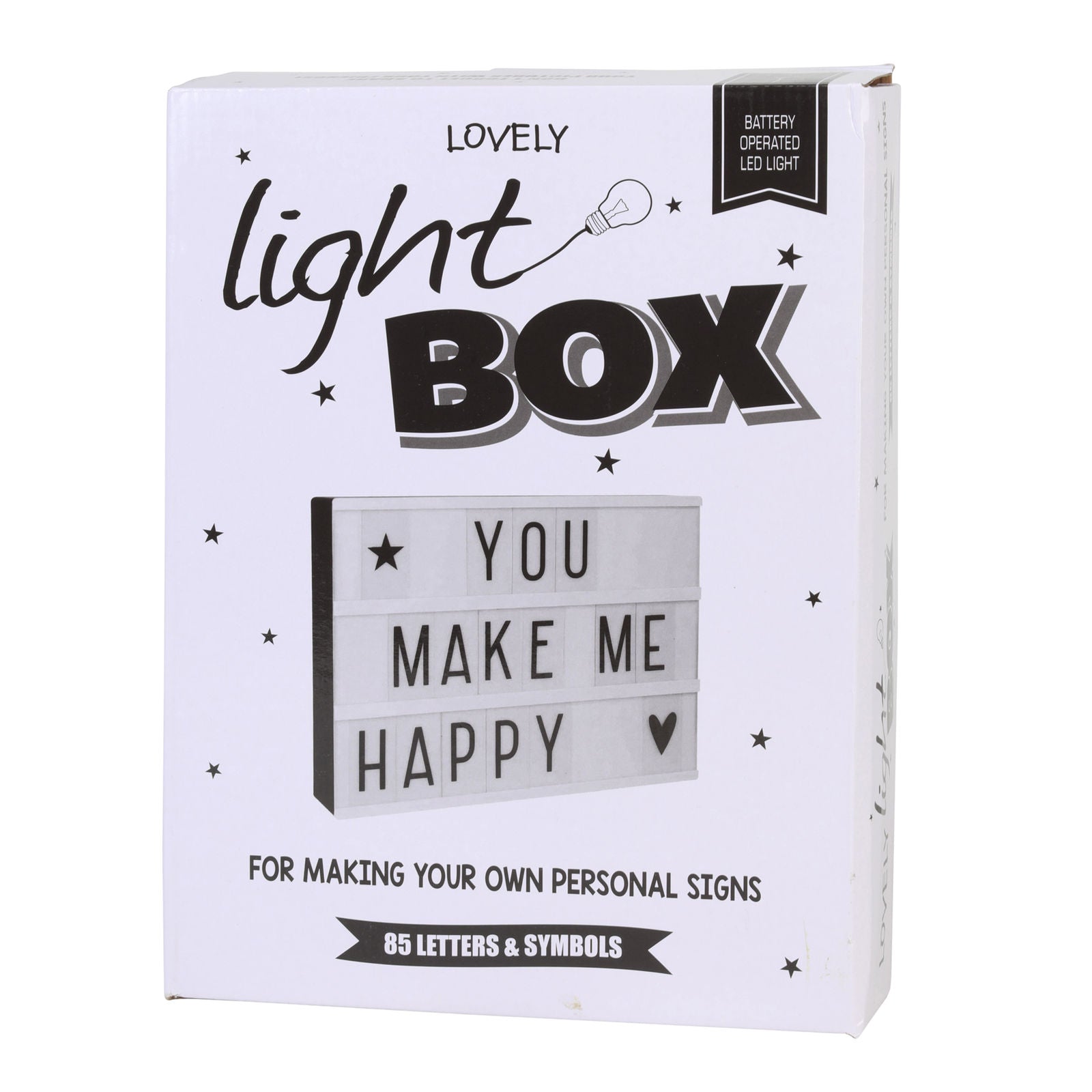 Battery Powered LED Light Cinematic Decorative Letter Box 85 Letters Numbers-Other-PEROZ Accessories