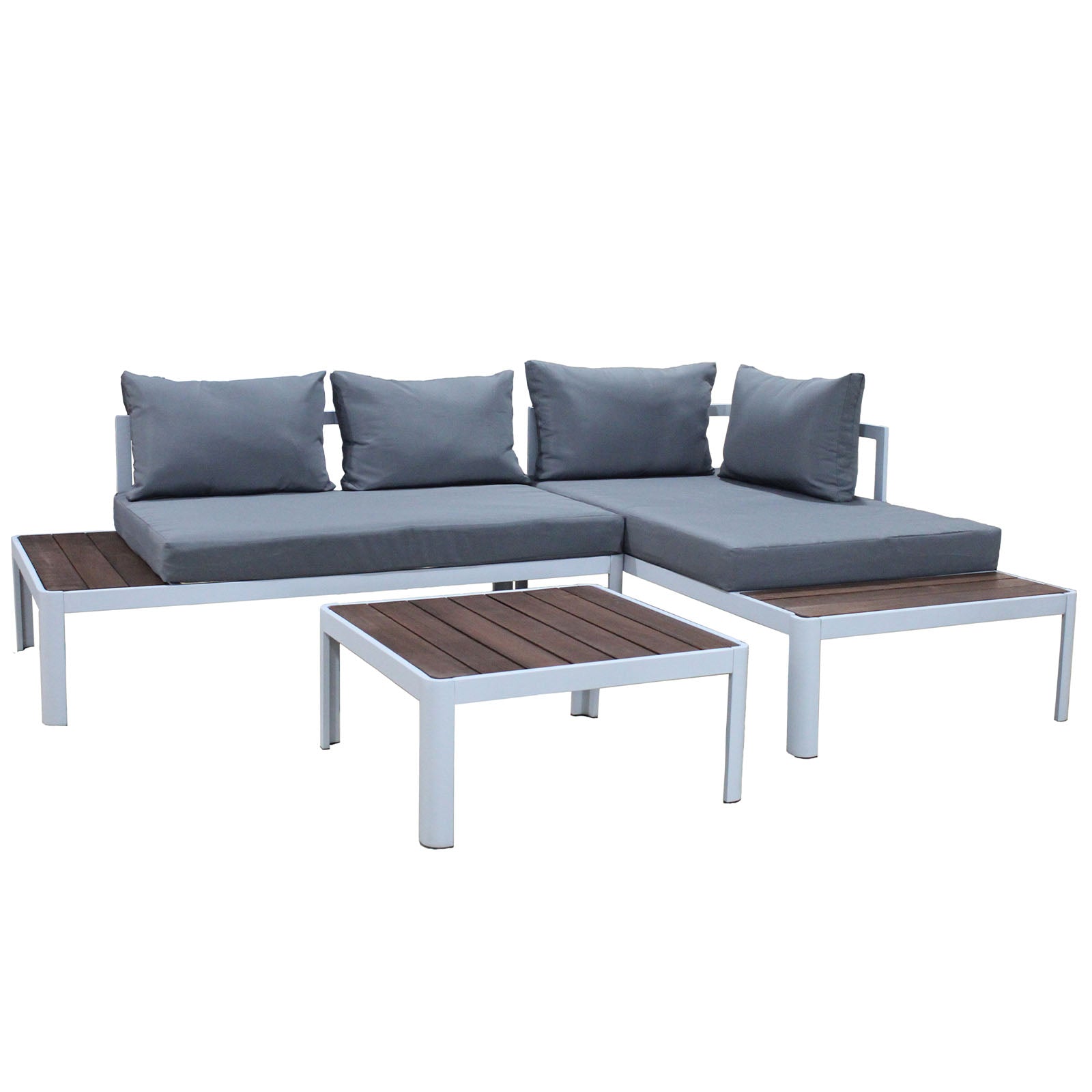 Milano 3pc Outdoor Furniture Lounge Sofa Set Poolside Deck Patio Setting Garden-Outdoor Chairs & Lounges-PEROZ Accessories