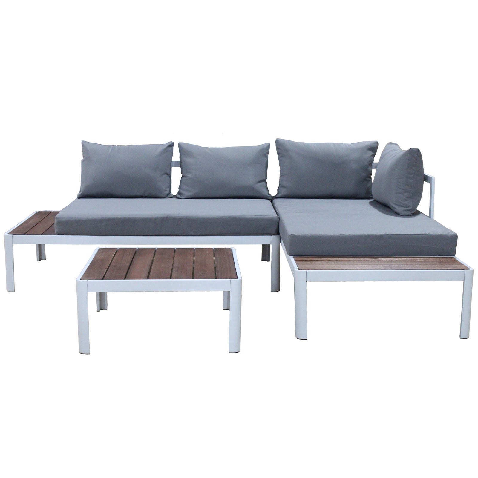 Milano 3pc Outdoor Furniture Lounge Sofa Set Poolside Deck Patio Setting Garden-Outdoor Chairs & Lounges-PEROZ Accessories