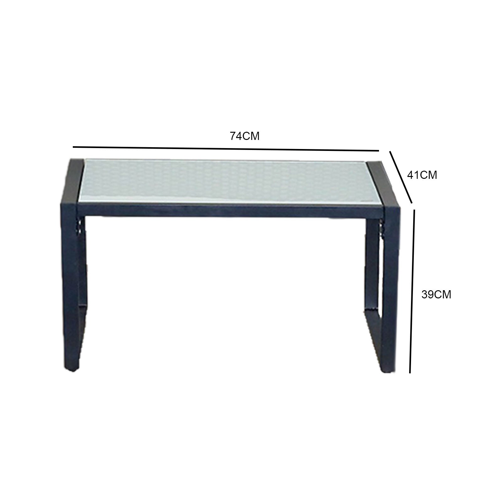 Milano Outdoor Furniture 4pc Rattan Patio Setting Coffee Table Chairs Set Garden-Outdoor Chairs & Lounges-PEROZ Accessories