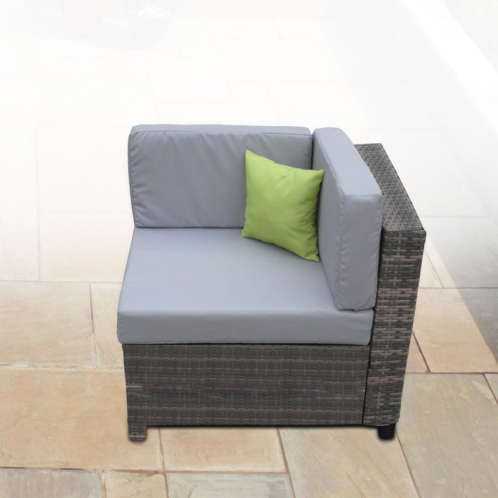 Milano 7 Piece Wicker Rattan Sofa Set Grey Outdoor Lounge Furniture-Outdoor Sofa/Lounge Sets-PEROZ Accessories