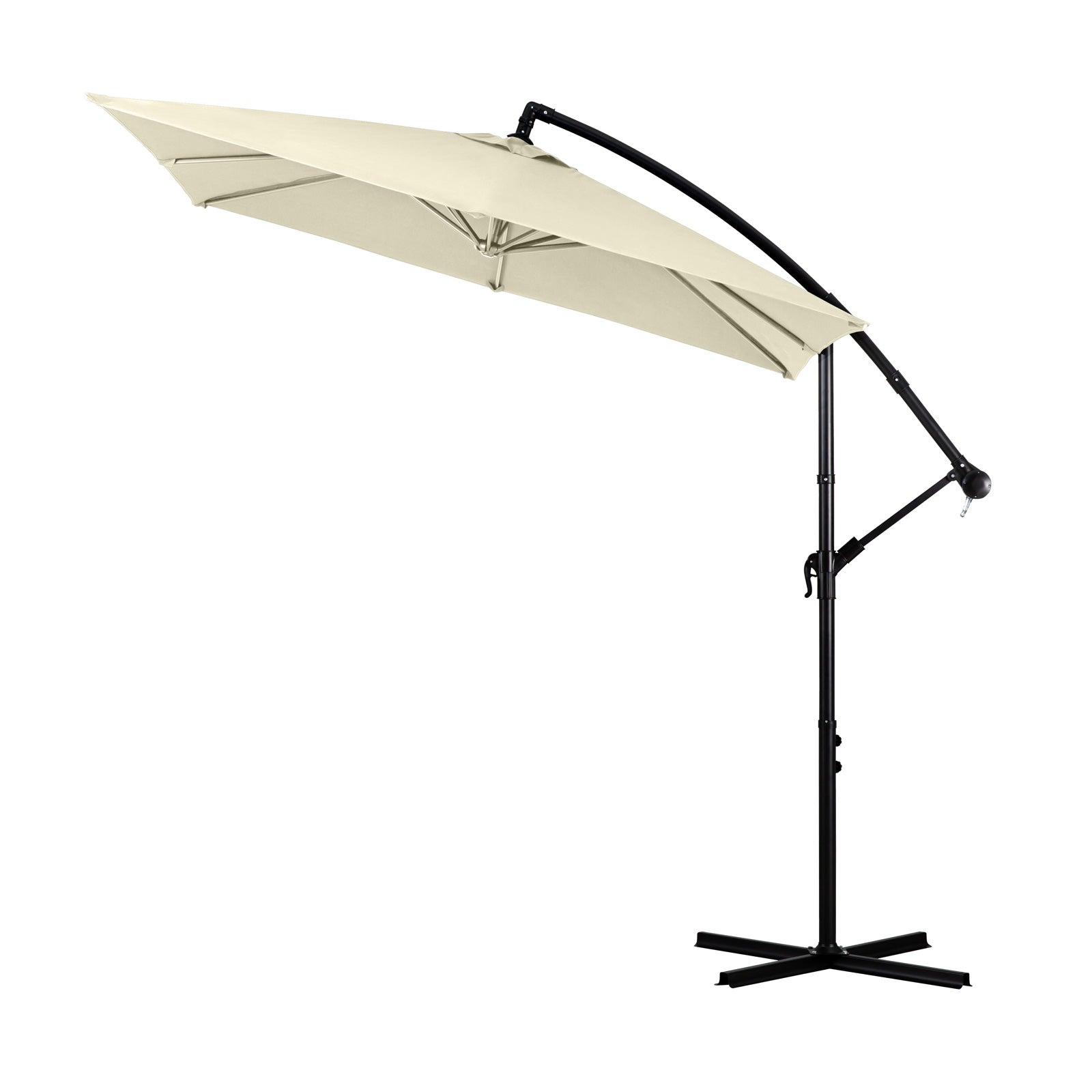 Milano 2.2M Outdoor Umbrella Cantilever Garden Deck Patio Shade Water-Resistant-Outdoor Umbrellas-PEROZ Accessories