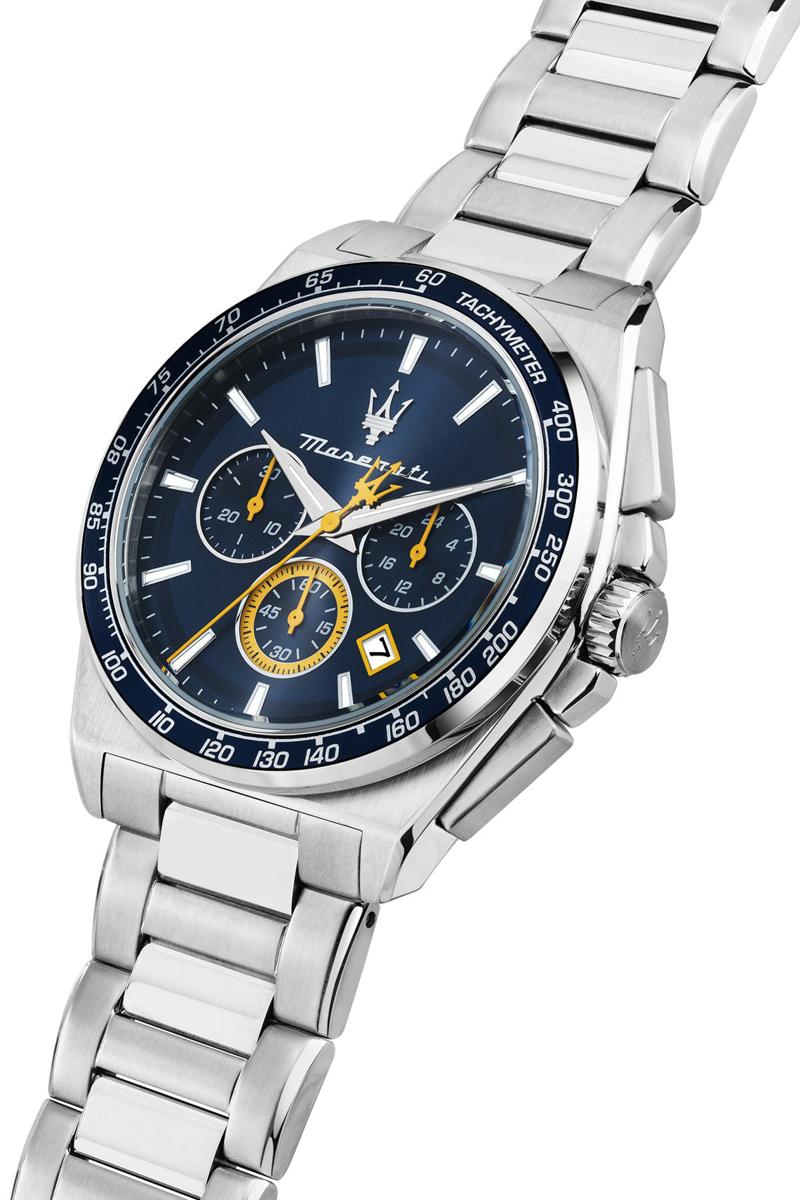 Maserati Velocita 43mm Chrono Blue Dial Stainless Steel Strap and Blue Leather Strap Watch-PEROZ Accessories