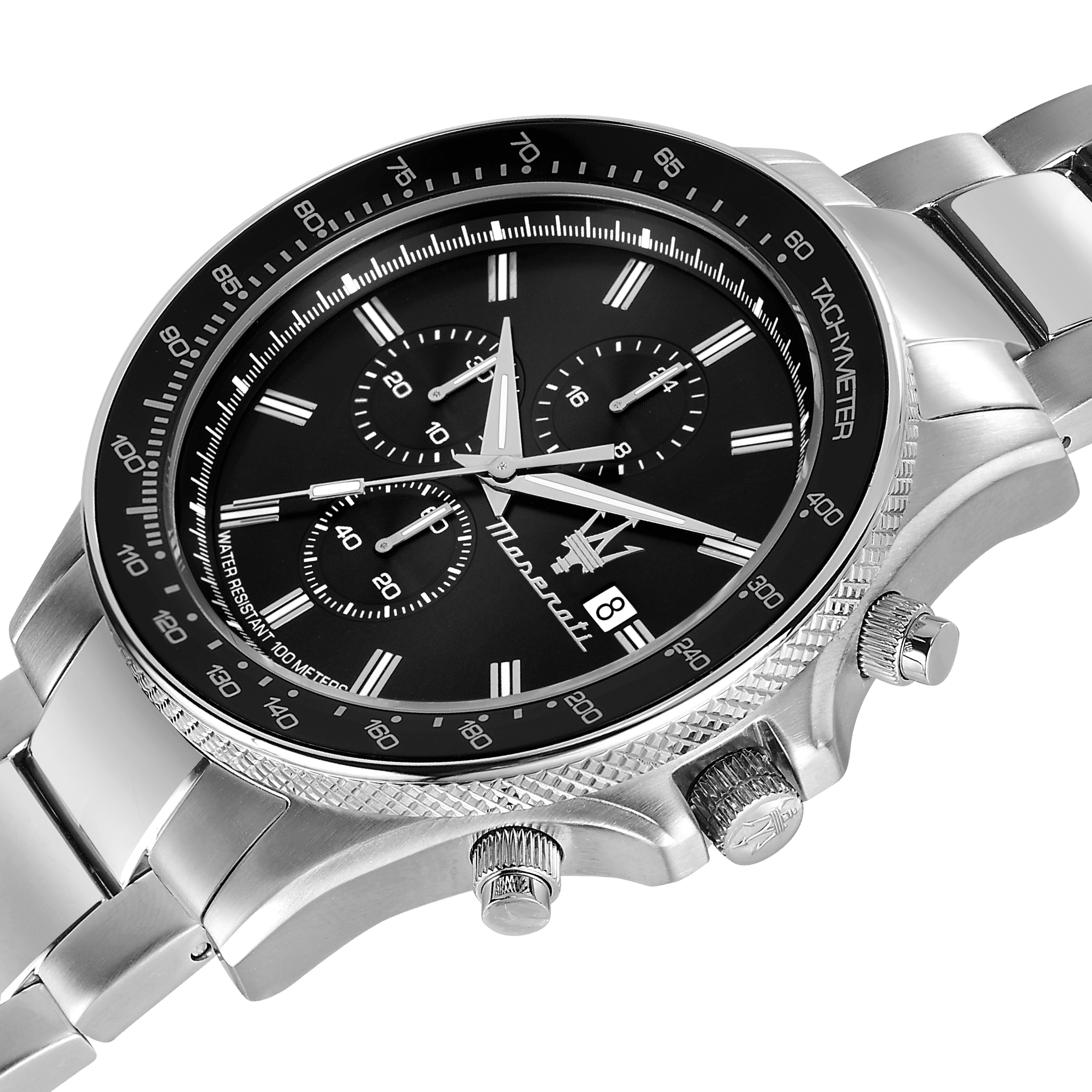 Maserati Sfida 44mm Black Dial Chronograph Watch-PEROZ Accessories