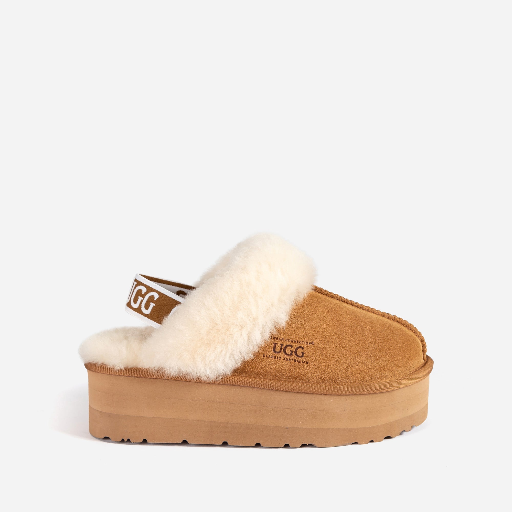 Ugg High Platform Slipper (Elastic Backstrap) (5cm)-LADIES UGG-PEROZ Accessories