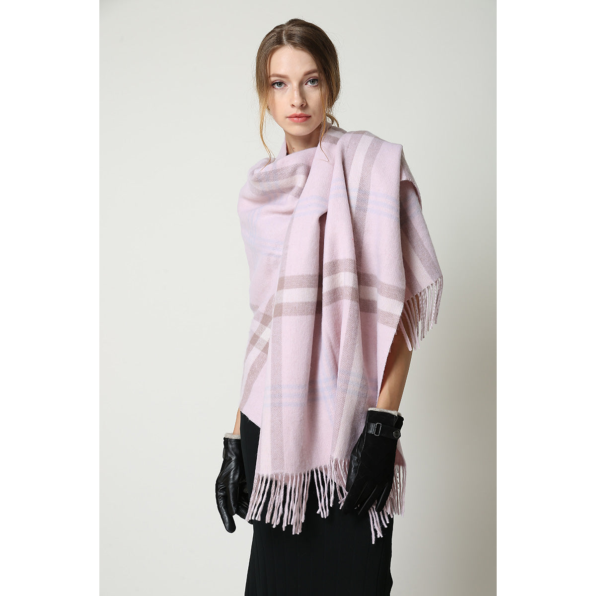 Ugg 100% Australian Merino Wool Reversible Wrap Dust Pink-Wrap-PEROZ Accessories