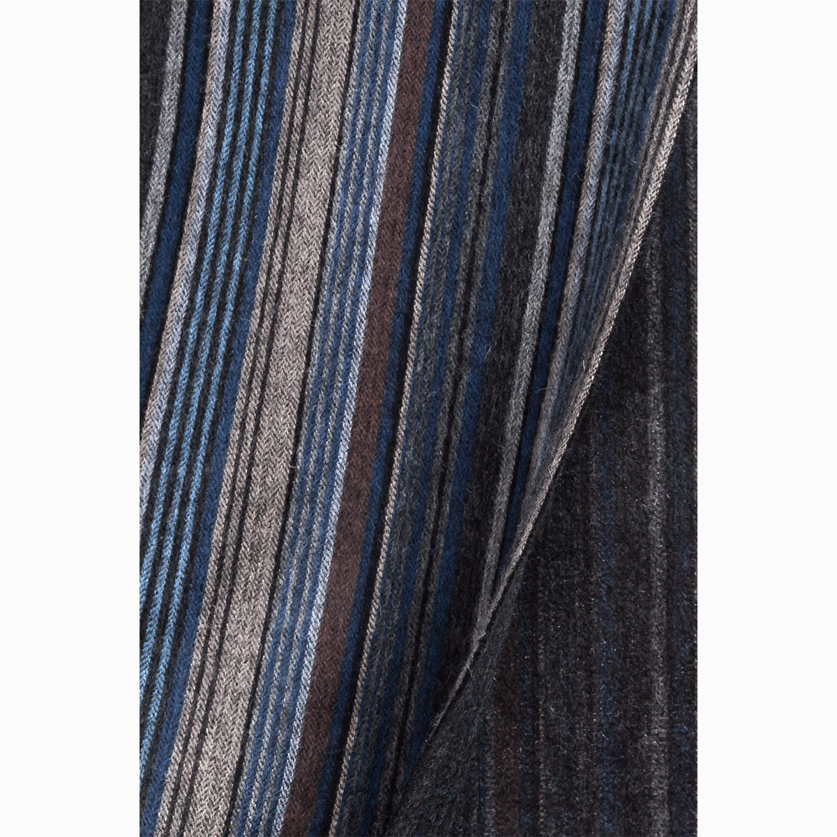 Ugg Cashmere & Wool Scarf Navy and Bedge (Stripe)-Scarves-PEROZ Accessories