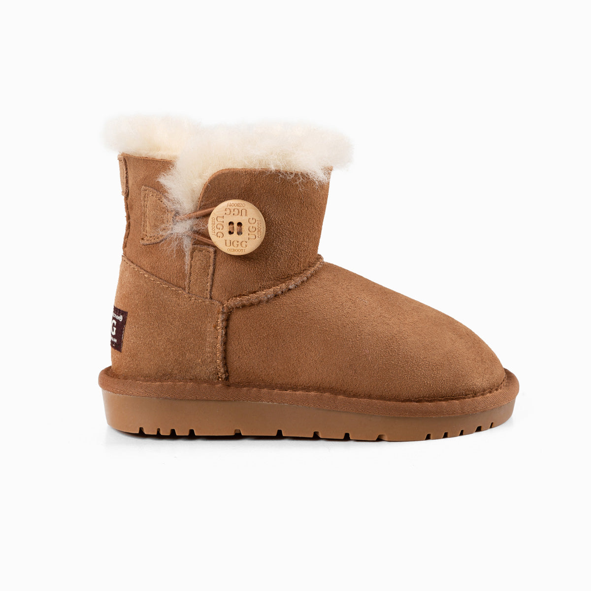 Ugg Kids Mini Button Boots (Water Resistant)-Kid Boots-PEROZ Accessories