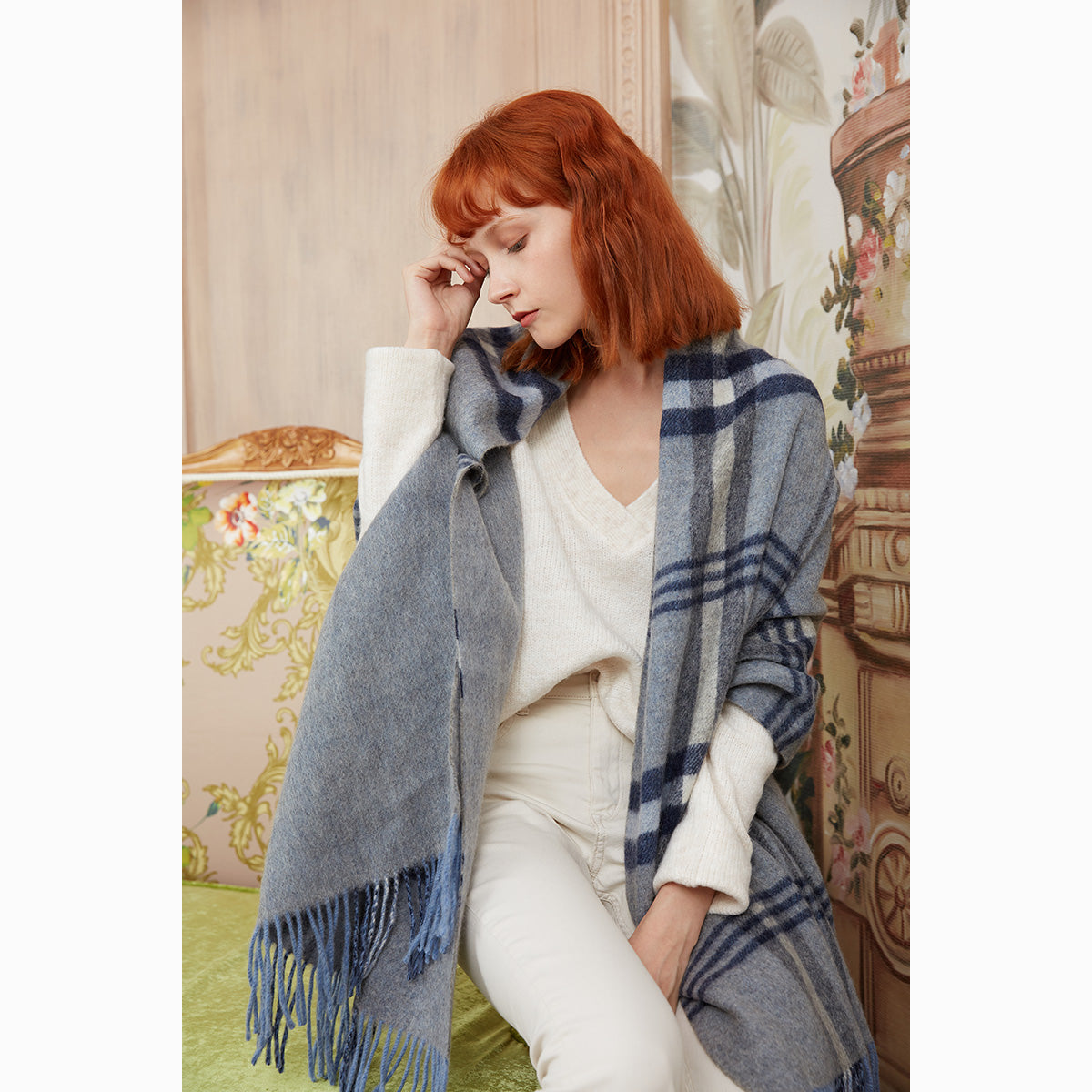Ugg 100% Australian Merino Wool Reversible Wrap Slate Grey-Wrap-PEROZ Accessories