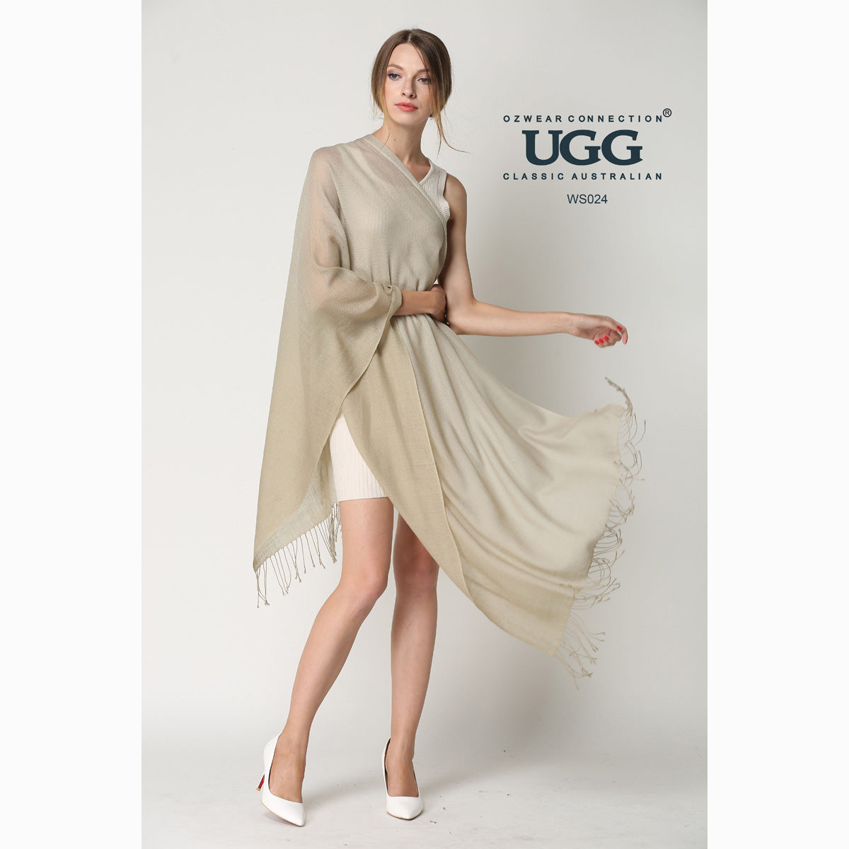 Ugg 100% Merino Wool Tie Dye Scarf Hump and Olive-Scarves-PEROZ Accessories