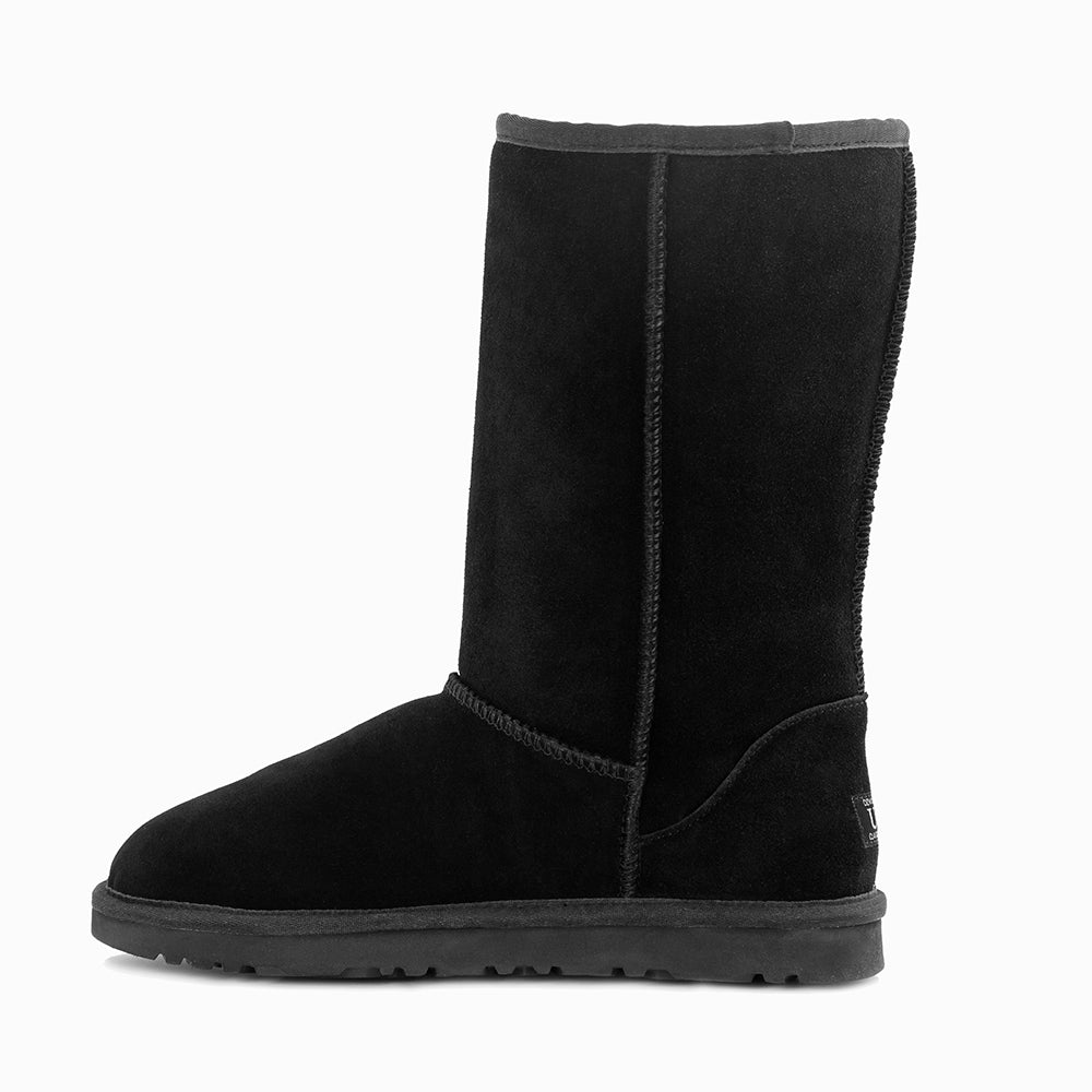 Ugg Boots Genuine Australian Sheepskin Unisex Long Classic Suede-Boots-PEROZ Accessories