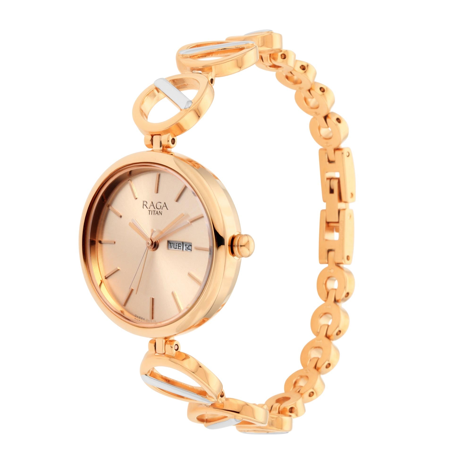 Titan Raga Viva Rose Gold Dial Women Watch With Metal Strap-PEROZ Accessories