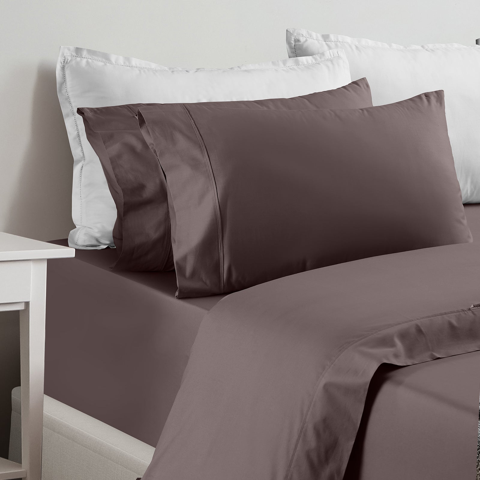 Renee Taylor 1500 Thread Count Pure Soft Cotton Blend Flat & Fitted Sheet Set-Bed Linen-PEROZ Accessories