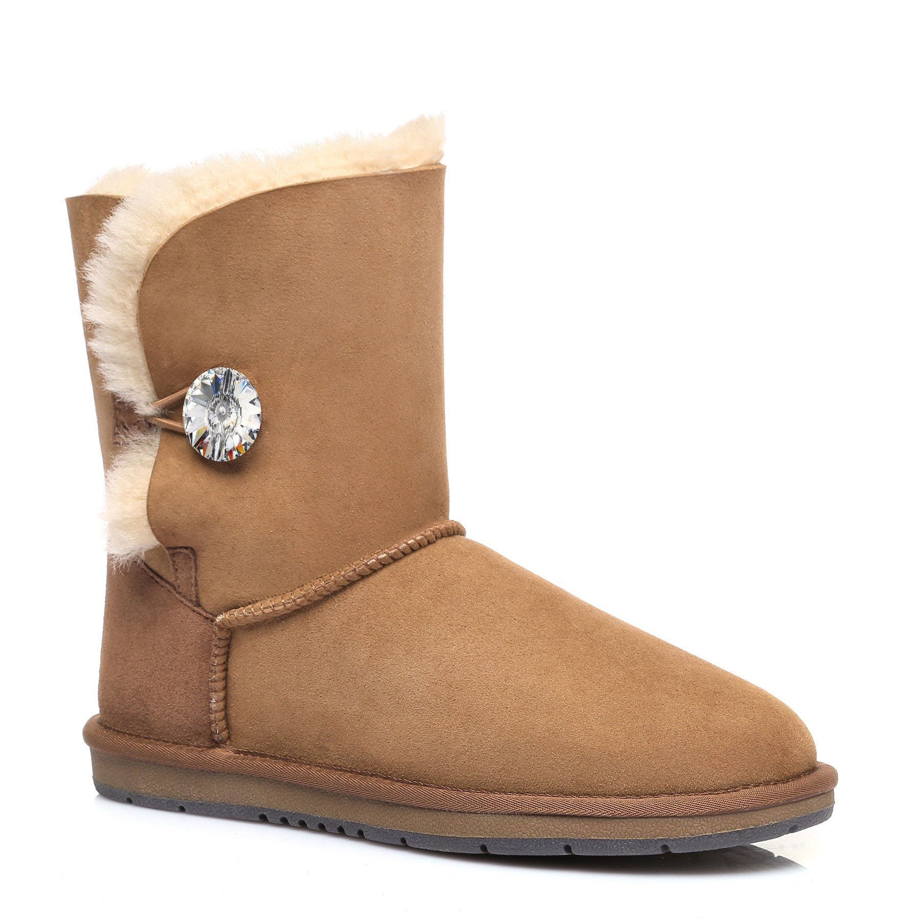 Australian Shepherd Short Button Crystal Women&