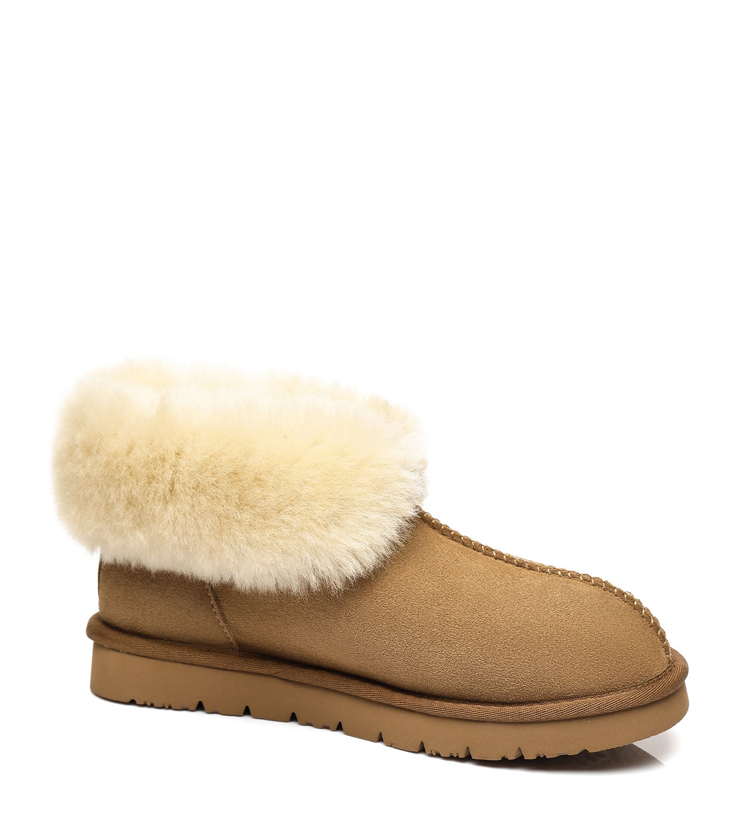Australian Shepherd UGG Slippers Mallow Double Face Sheepskin Unisex Ankle Collar Slipper Water Resistant-Slippers-PEROZ Accessories
