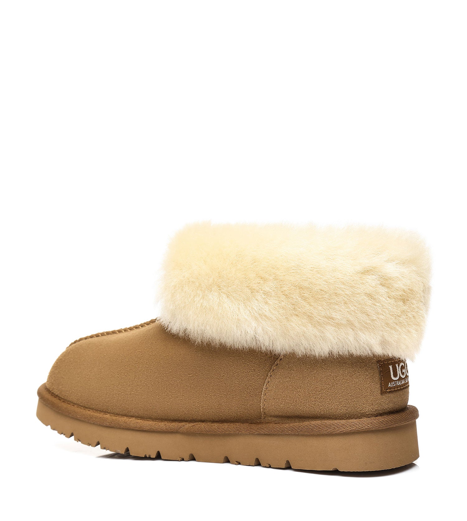 Australian Shepherd UGG Slippers Mallow Double Face Sheepskin Unisex Ankle Collar Slipper Water Resistant-Slippers-PEROZ Accessories