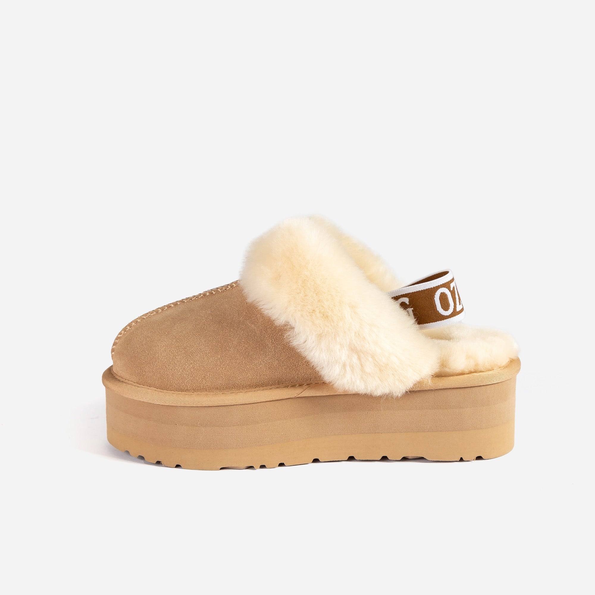 Ugg High Platform Slipper (Elastic Backstrap) (5cm)-LADIES UGG-PEROZ Accessories