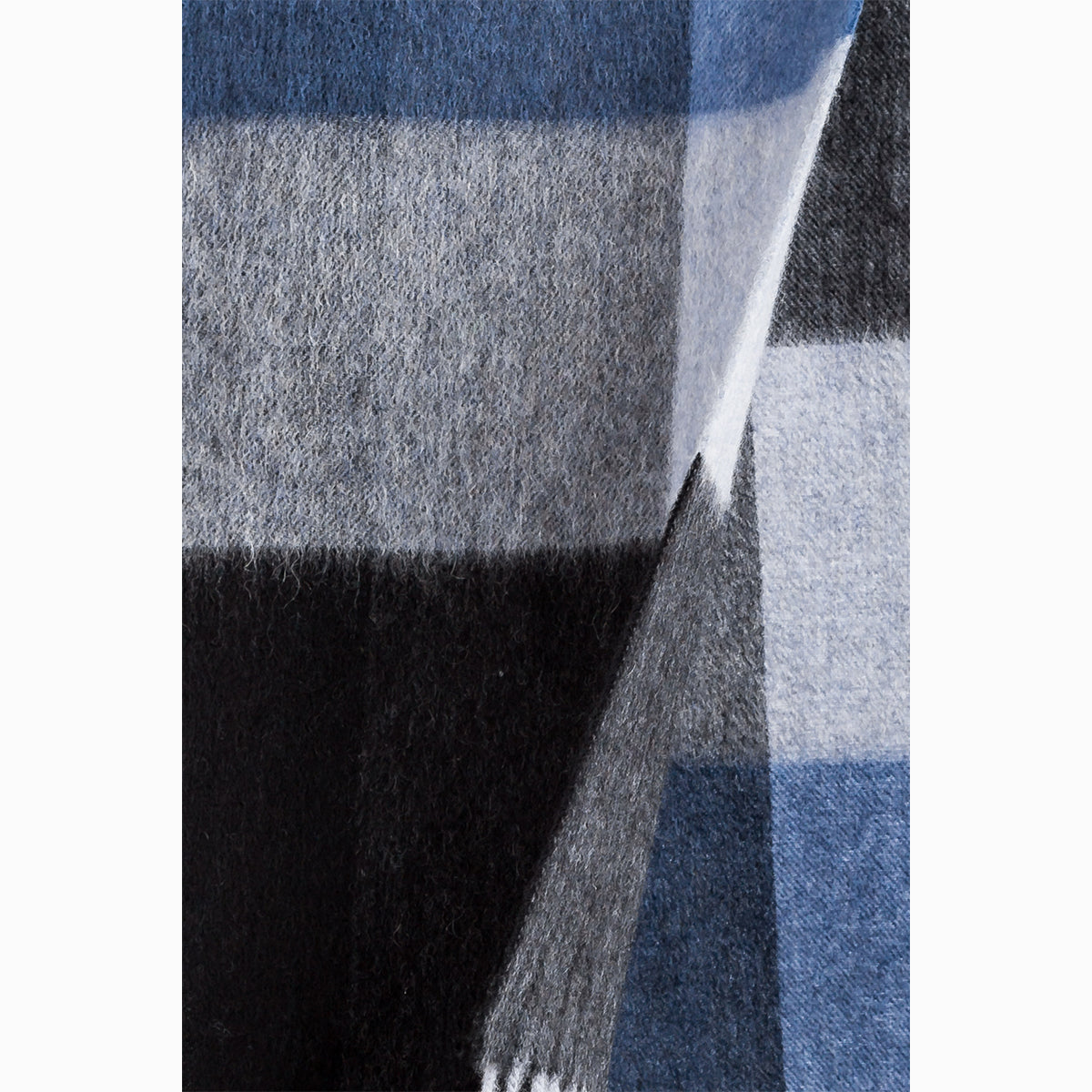 Ugg Cashmere & Wool Scarf Blue Grey and Black-Scarves-PEROZ Accessories