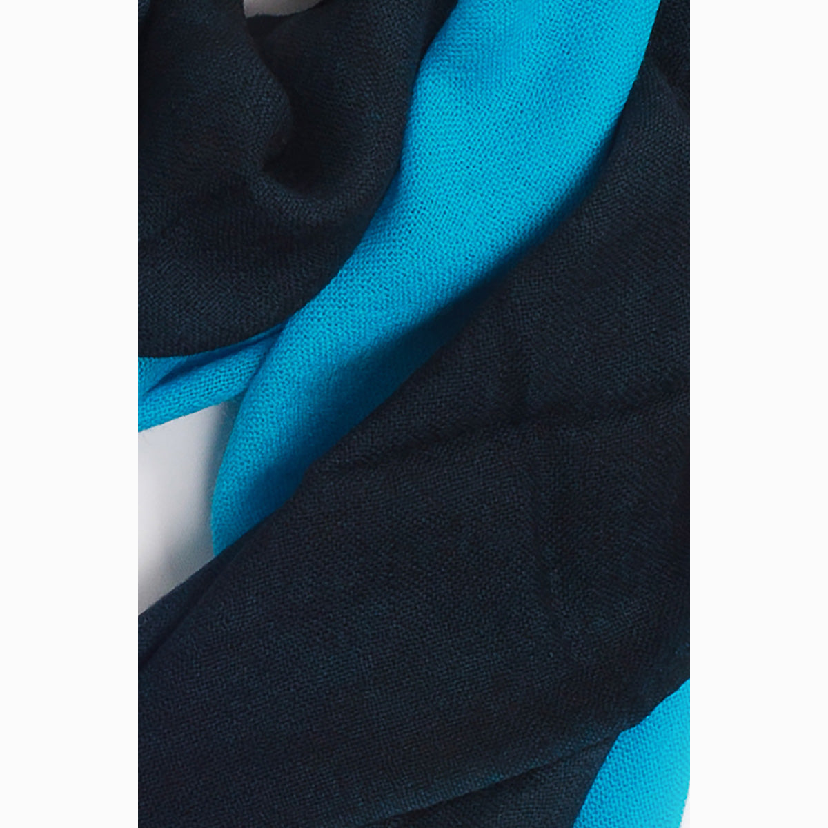 Ugg 100% Merino Wool Tie Dye Scarf Black and Cyan Blue-Scarves-PEROZ Accessories
