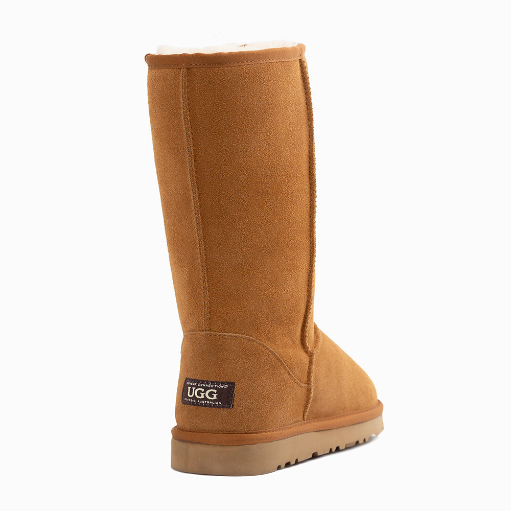 Ugg Boots Genuine Australian Sheepskin Unisex Long Classic Suede-Boots-PEROZ Accessories