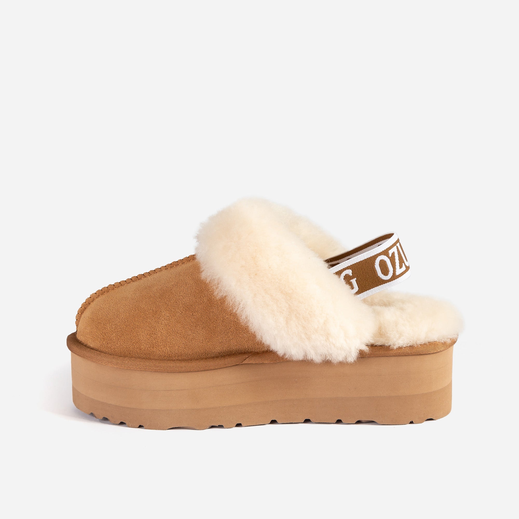 Ugg High Platform Slipper (Elastic Backstrap) (5cm)-LADIES UGG-PEROZ Accessories