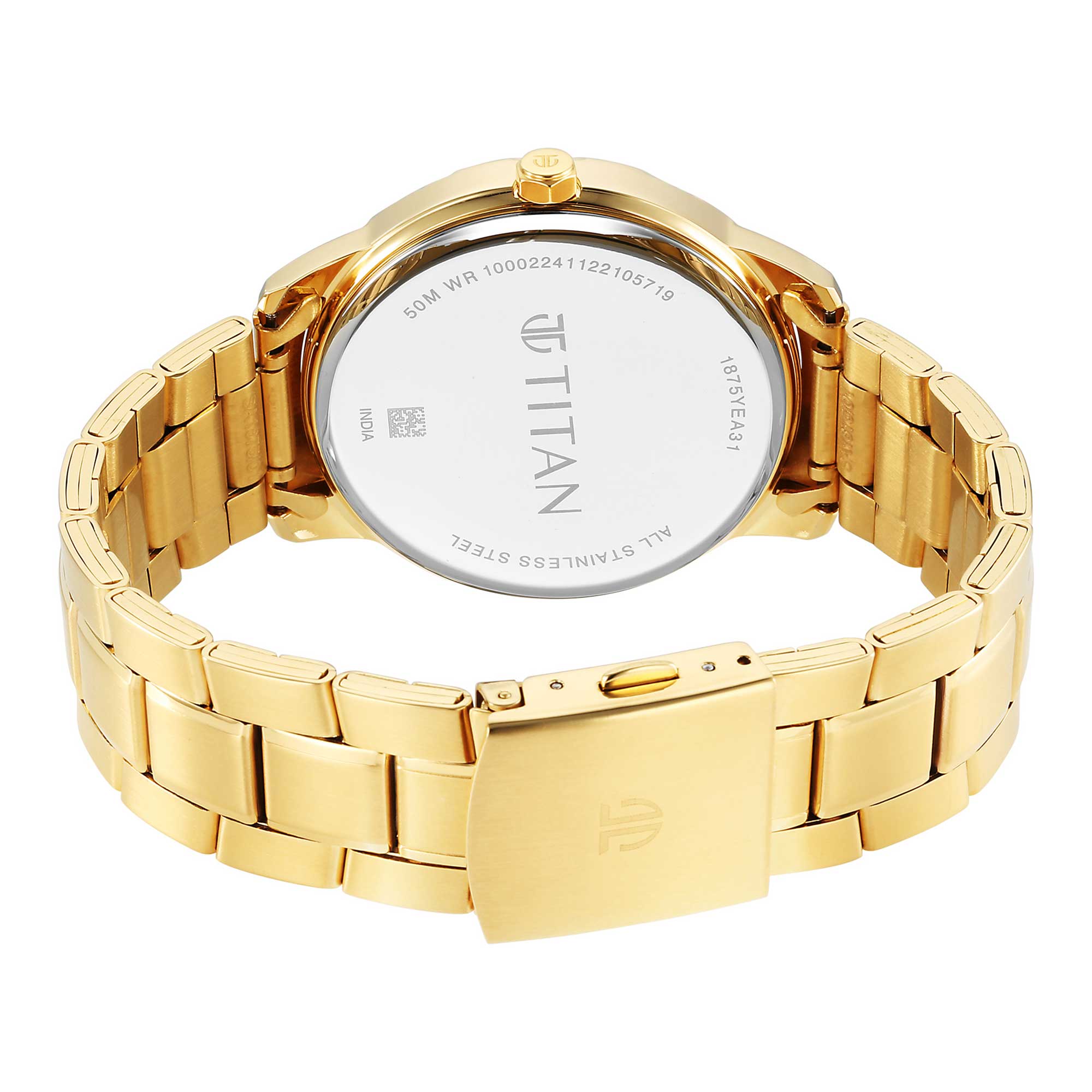 Titan Regalia Opulent Blue Dial Analogue with Day and Date Metal Strap watch for Men-PEROZ Accessories