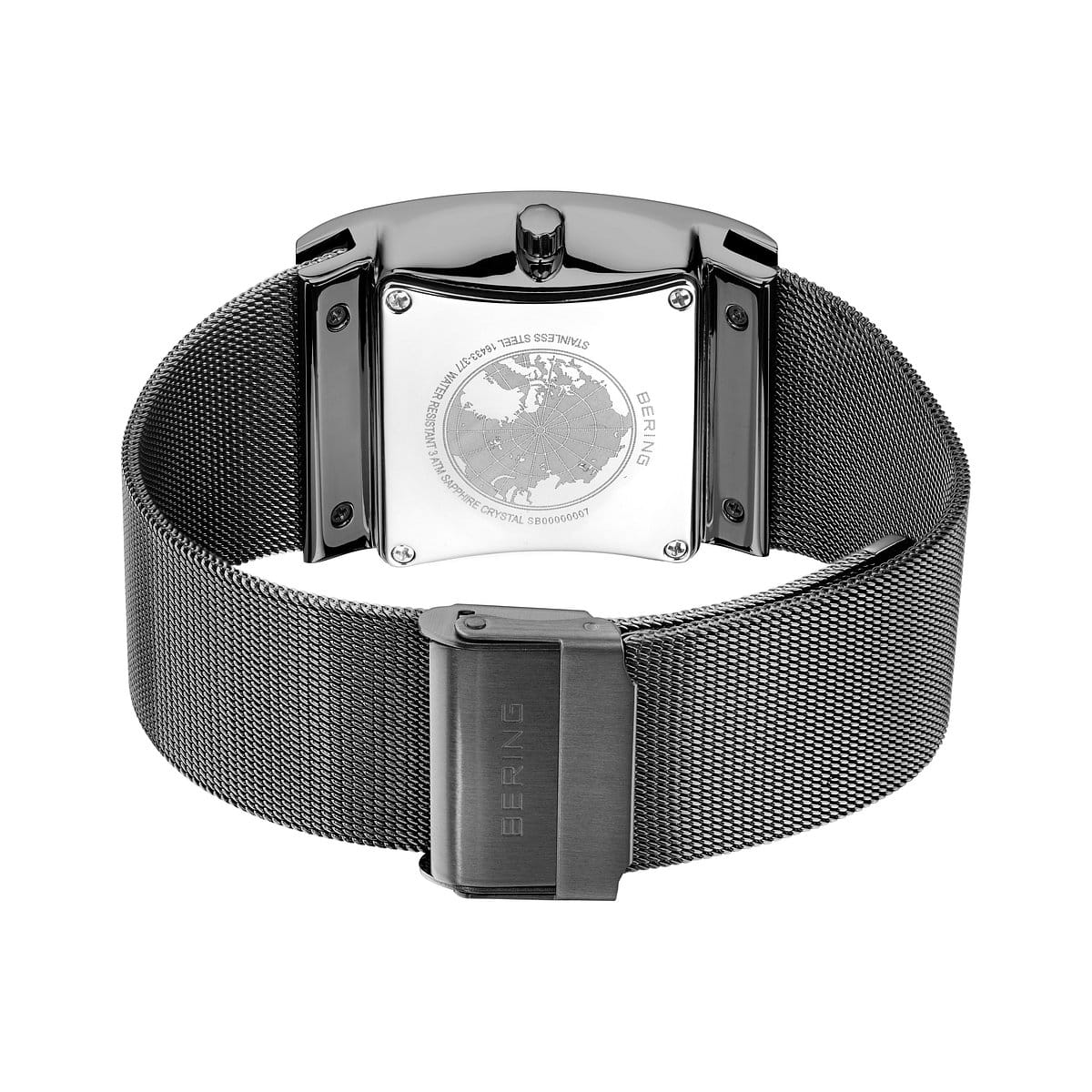 Bering Slim Solar Rectangular Grey Watch-PEROZ Accessories