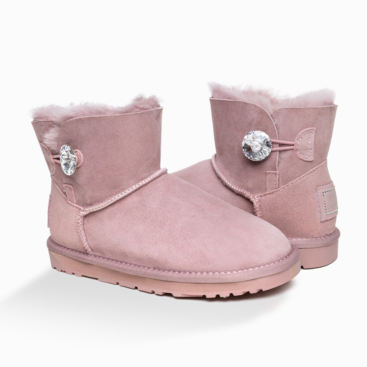 Ugg Classic Mini Button Whth Swarovski Boots (Water Resistant)-Boots-PEROZ Accessories