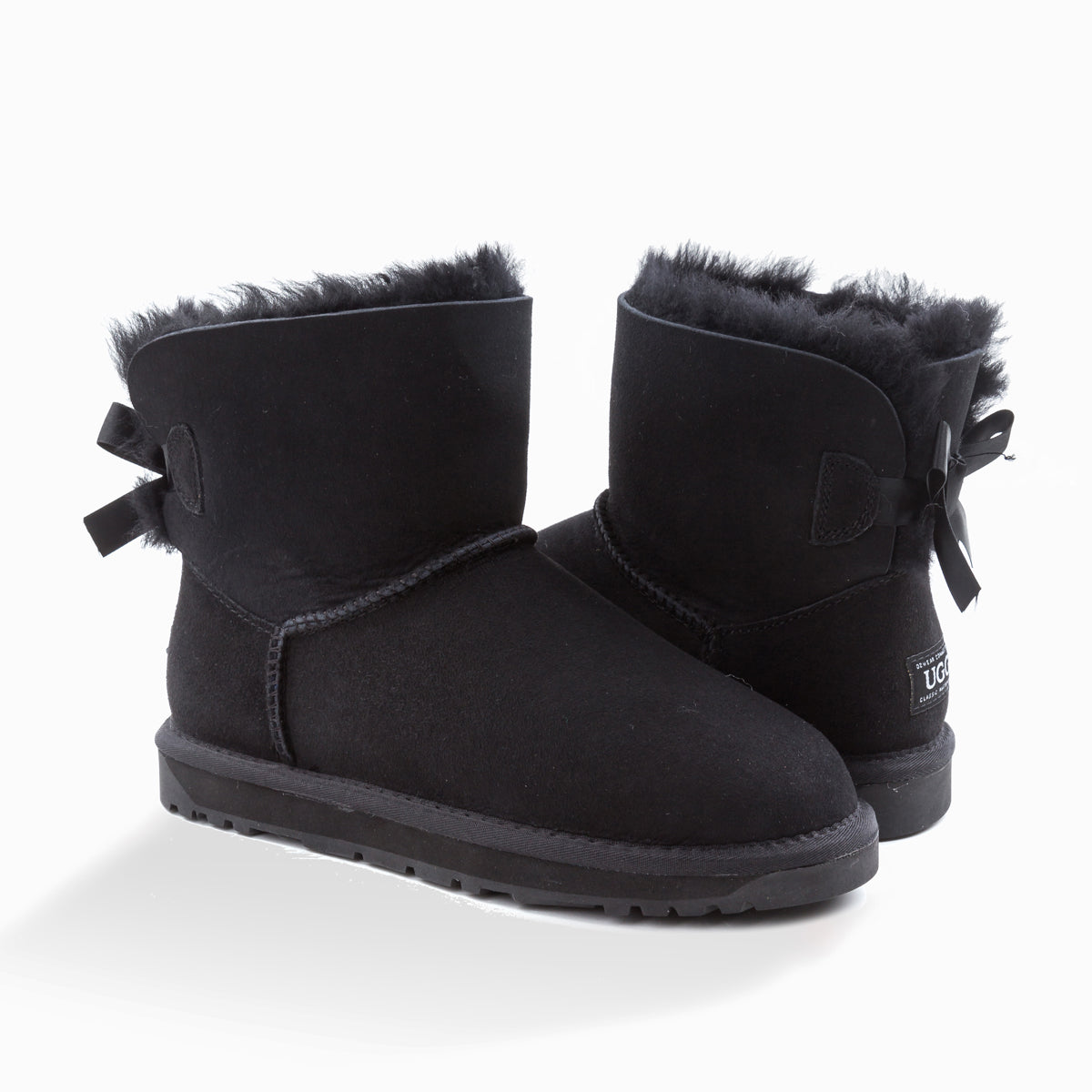 Ugg Classic Mini Bailey Bow Boots (Water Resistant)-Boots-PEROZ Accessories
