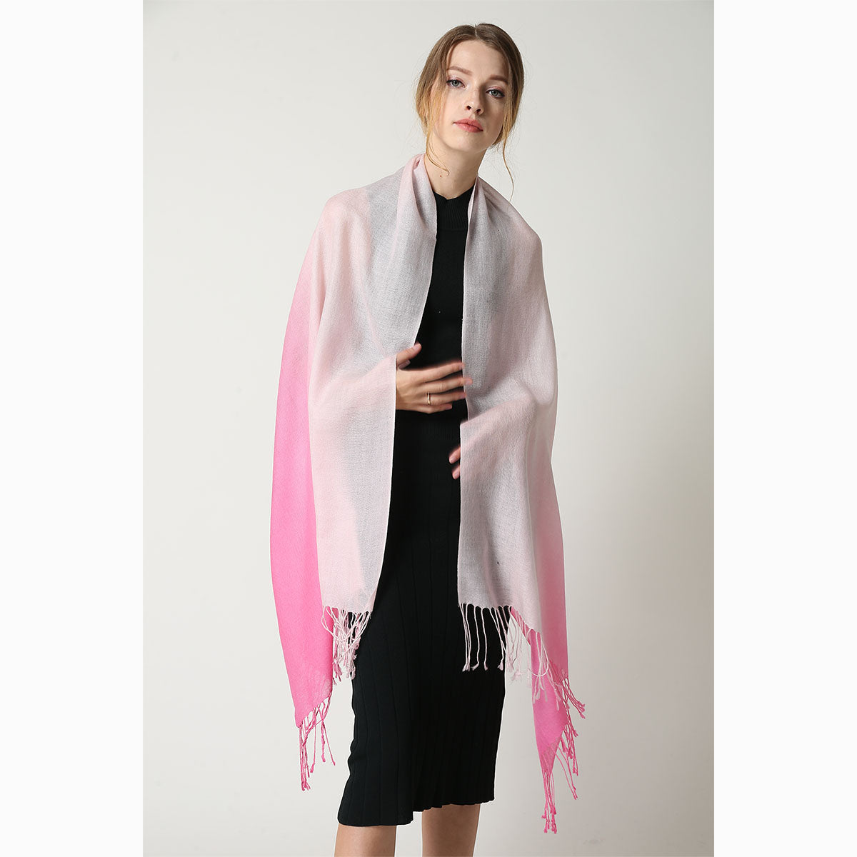 Ugg 100% Merino Wool Tie Dye Scarf Pink and Rose-Scarves-PEROZ Accessories