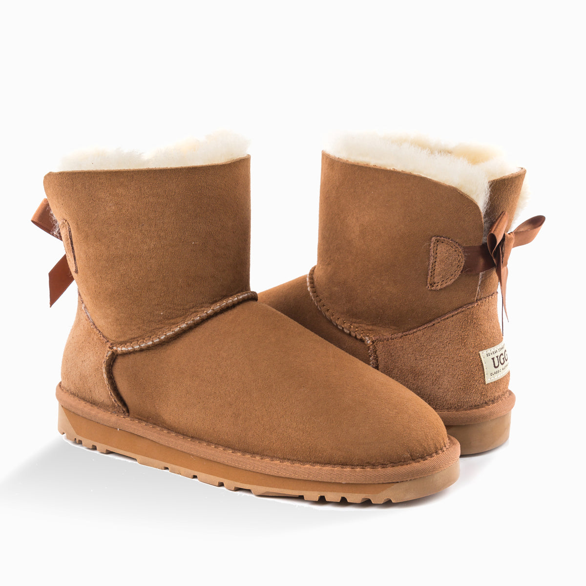 Ugg Classic Mini Bailey Bow Boots (Water Resistant)-Boots-PEROZ Accessories