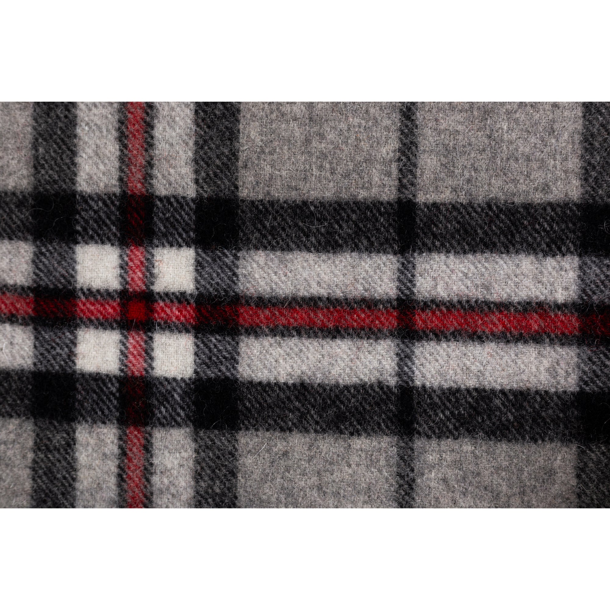 Ugg 100% Wool Scarf Ash Grey and Black Check-Scarves-PEROZ Accessories