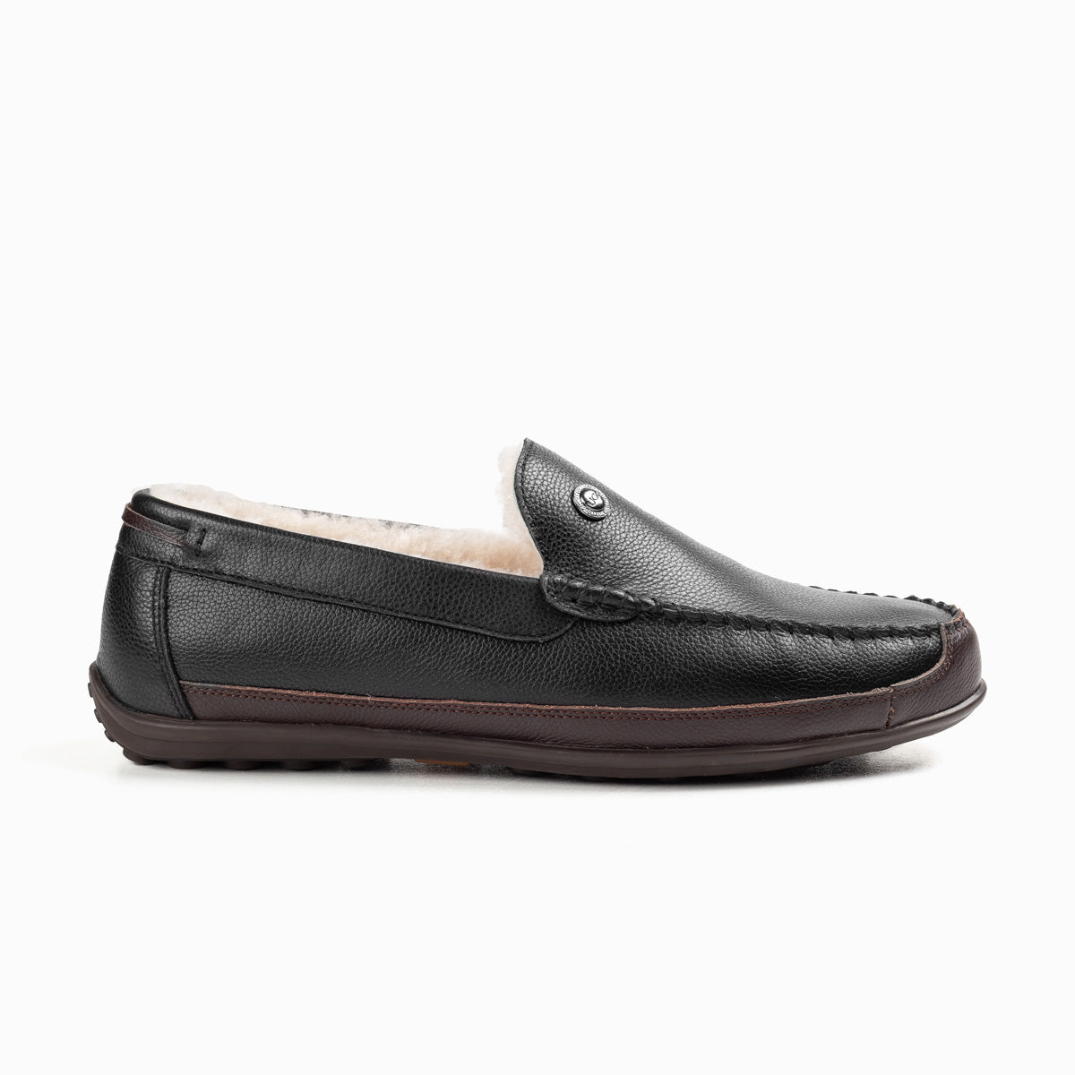 Ugg Mens Ryan Plain Moccasin-Loafers & Moccasins-PEROZ Accessories