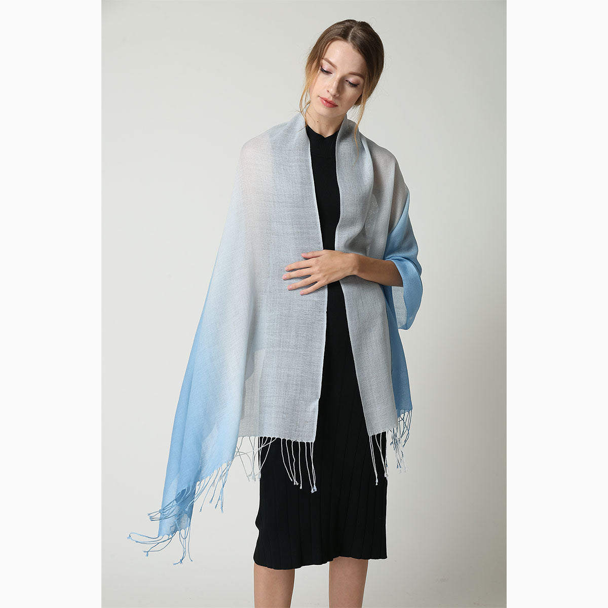 Ugg 100% Merino Wool Tie Dye Scarf Dawn and Blue-Scarves-PEROZ Accessories