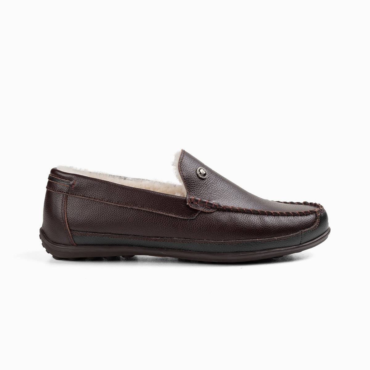 Ugg Mens Ryan Plain Moccasin-Loafers & Moccasins-PEROZ Accessories