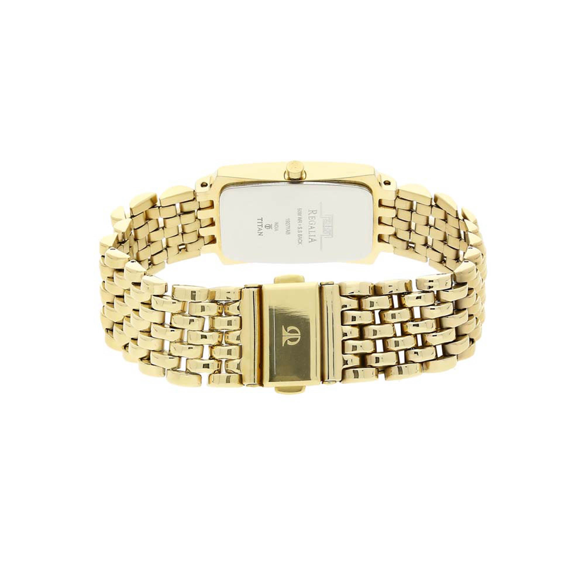 Titan Quartz Analogue with Date White Dial Stainless Steel Strap Watch for Men-PEROZ Accessories