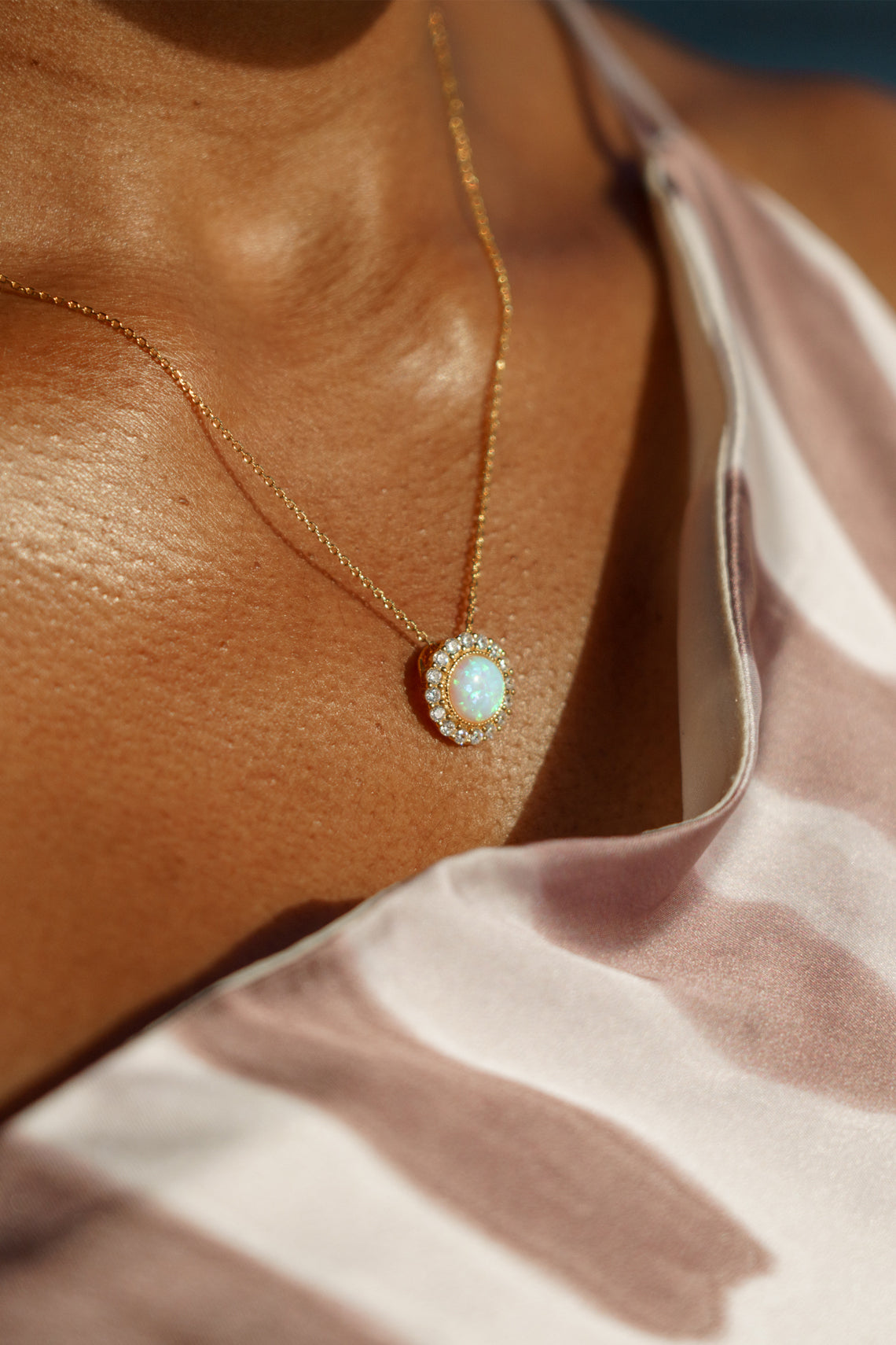 OPAL GLOW MARRINAWI WHITE CREATED OPAL PENDANT GOLD-PEROZ Accessories