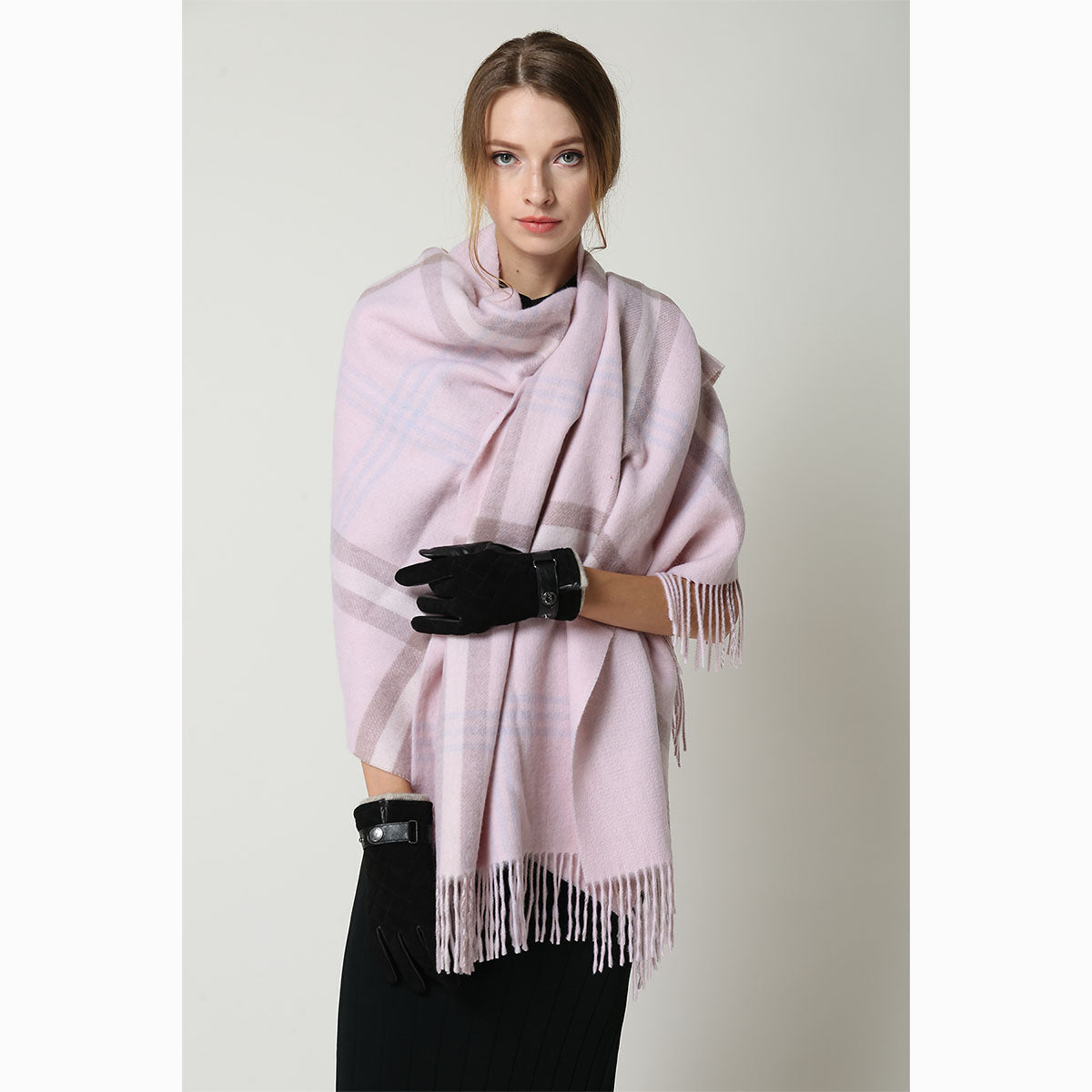 Ugg 100% Australian Merino Wool Reversible Wrap Dust Pink-Wrap-PEROZ Accessories