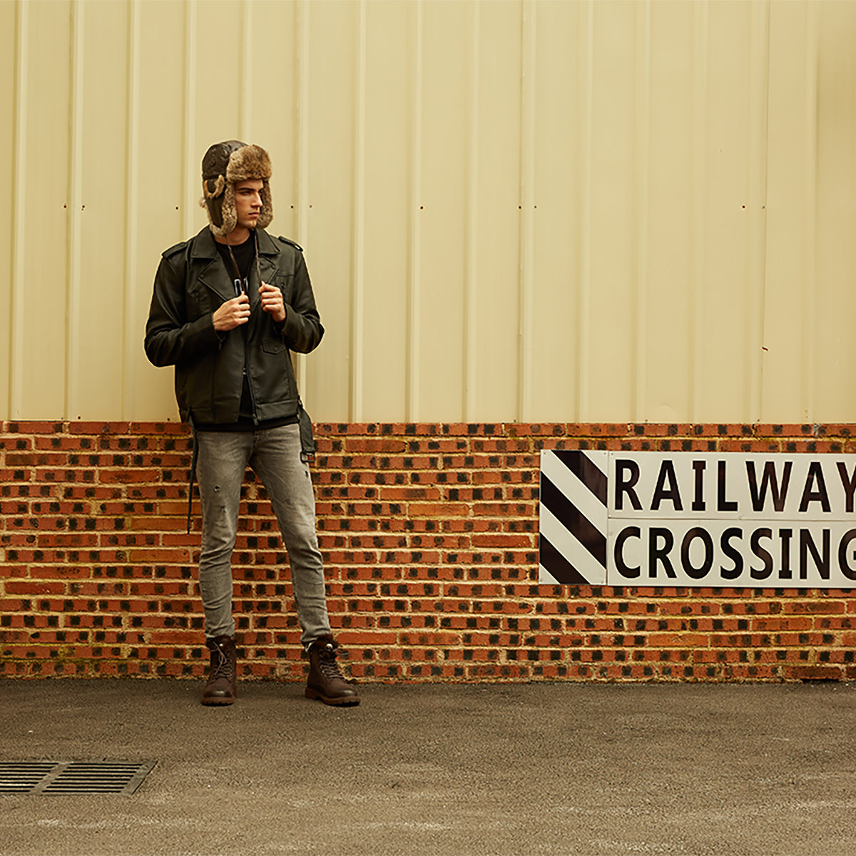 Ugg Vintage Rodeo Leather Rabbit Fur Aviator Hat-Hats-PEROZ Accessories