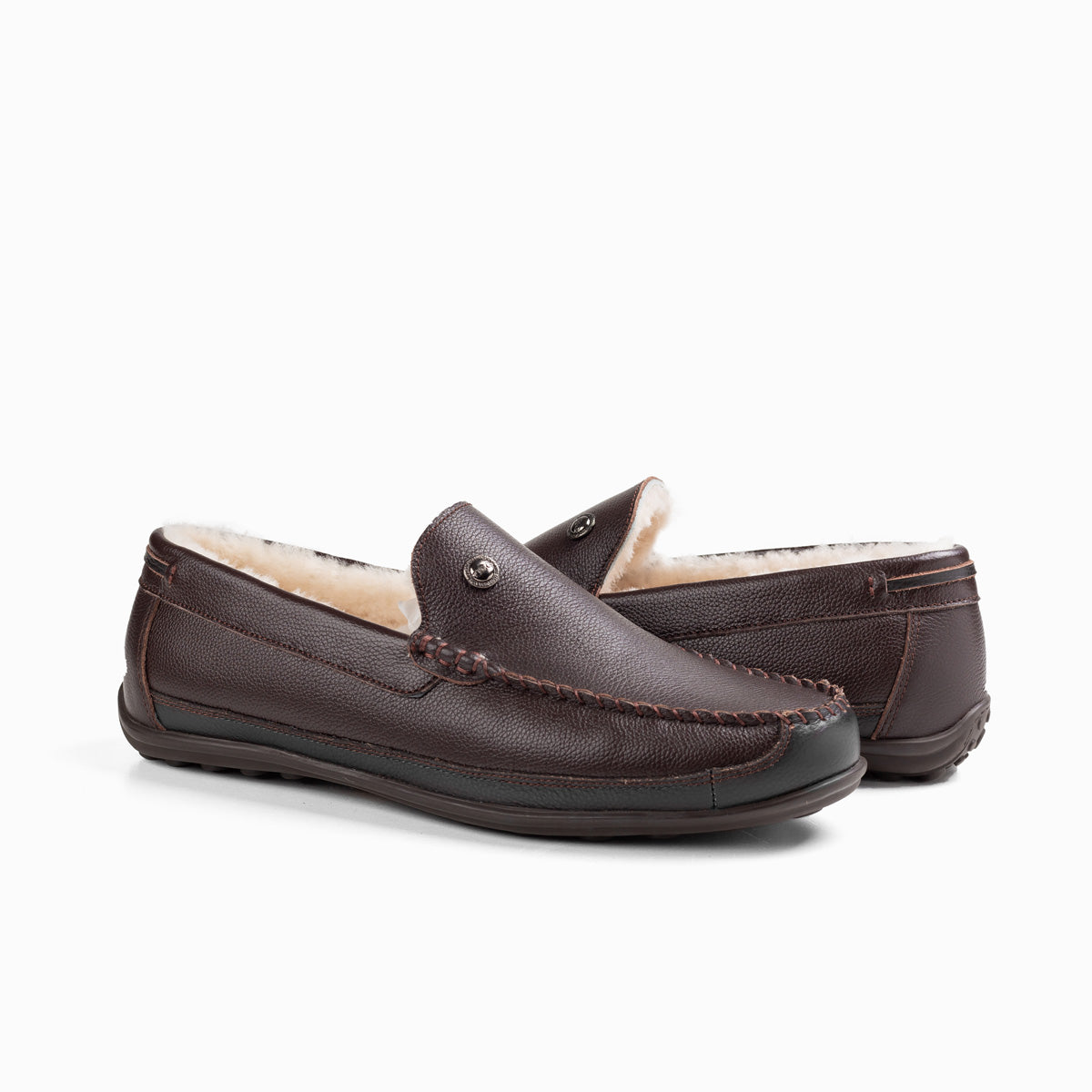 Ugg Mens Ryan Plain Moccasin-Loafers & Moccasins-PEROZ Accessories